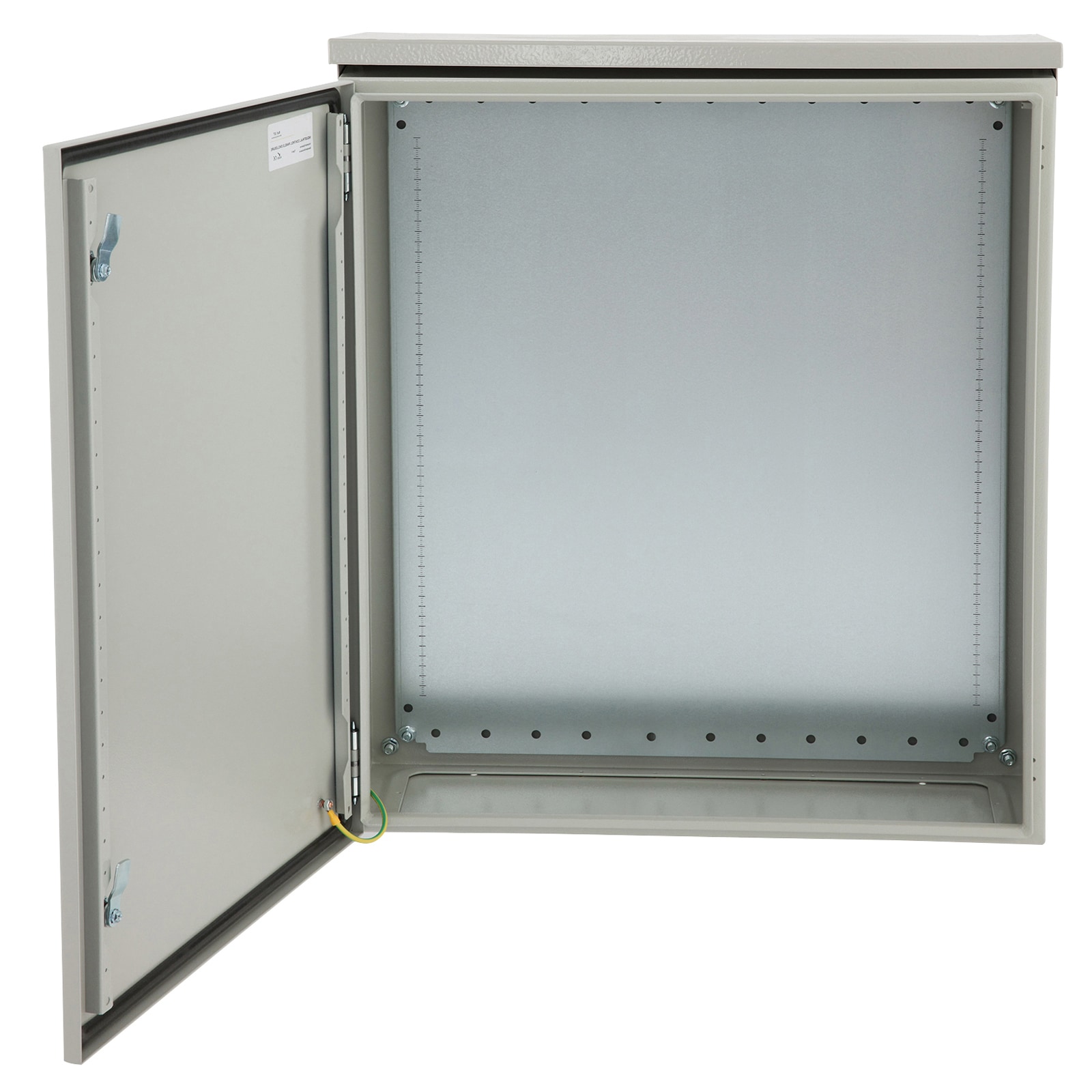 VELMONT INC Electrical Enclosure 24 x 24 x 8 Inch NEMA 4 IP65 Cold-Rolled Carbon Steel Hinged Junction Box with Rain Hood