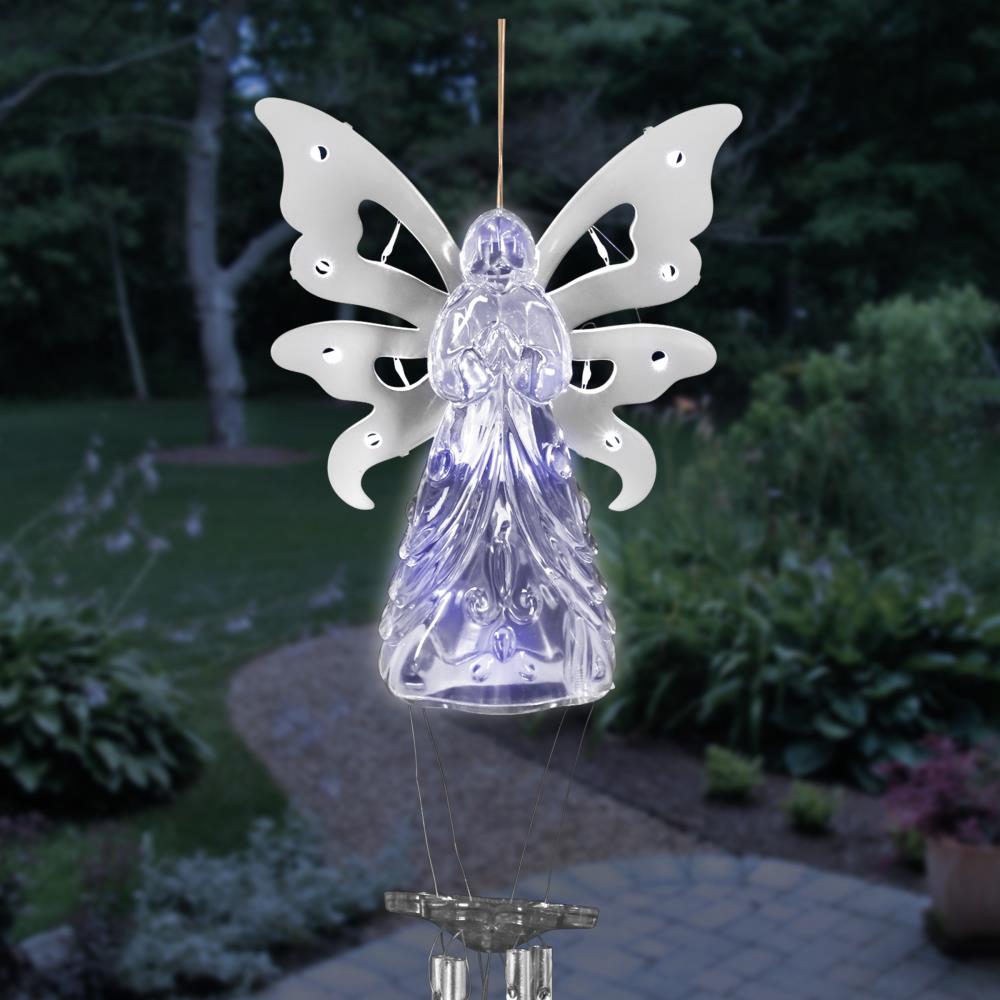 Exhart 41.7-in White Metal Wind Chime at Lowes.com