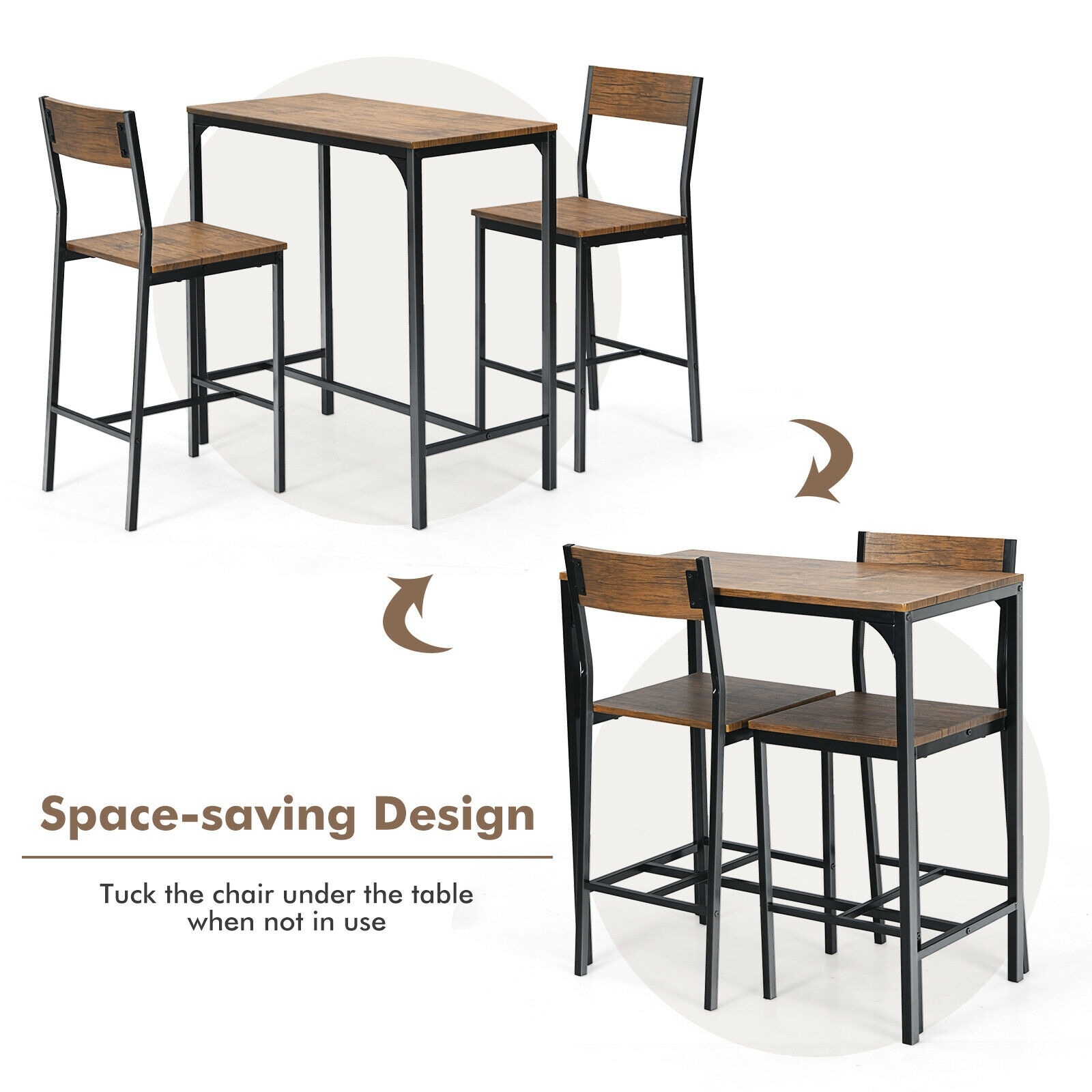 Forclover HBV-0243BK Patio-Dining-Sets - View #4