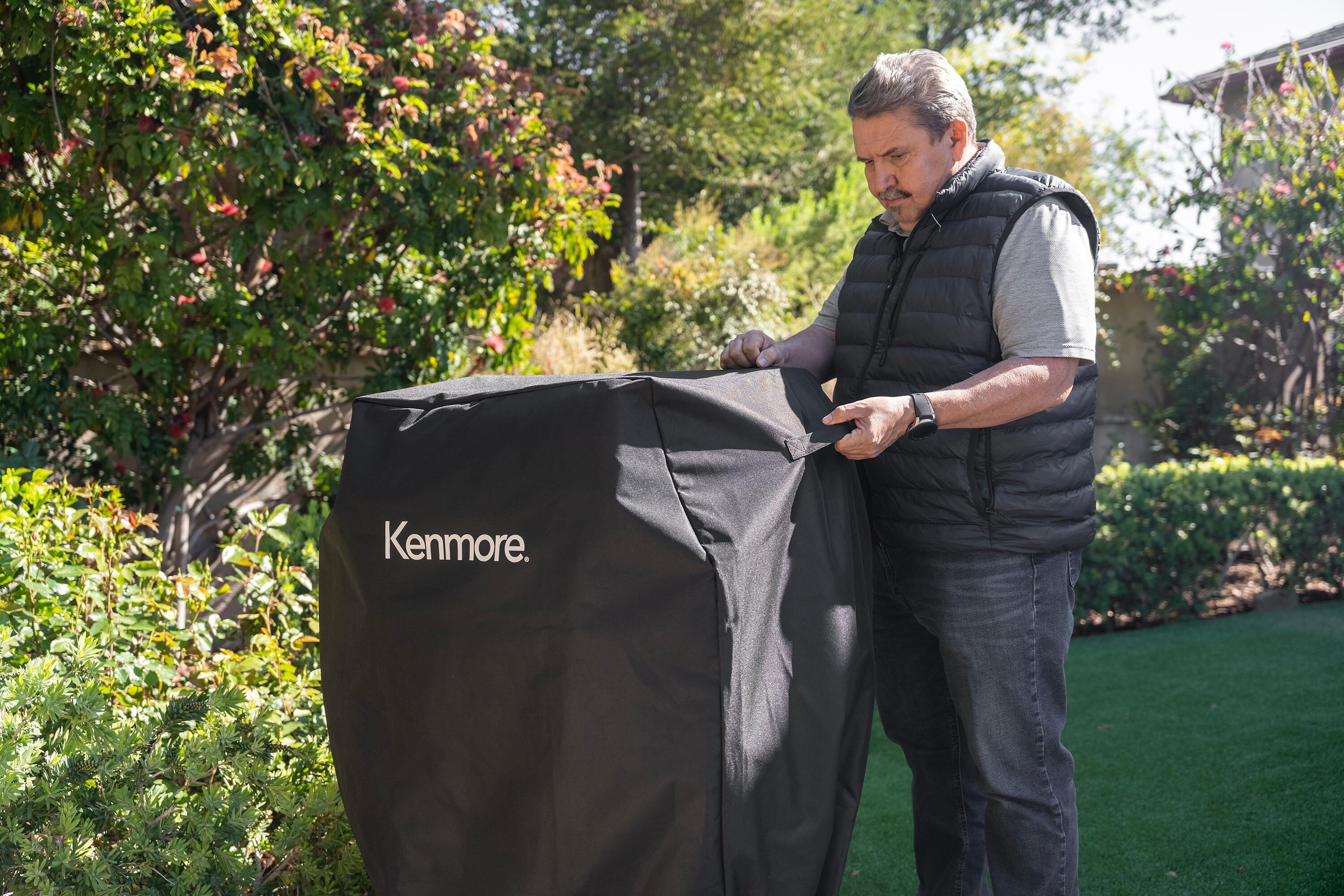 Kenmore Black 33-Inch Waterproof Vinyl Gas Grill Cover