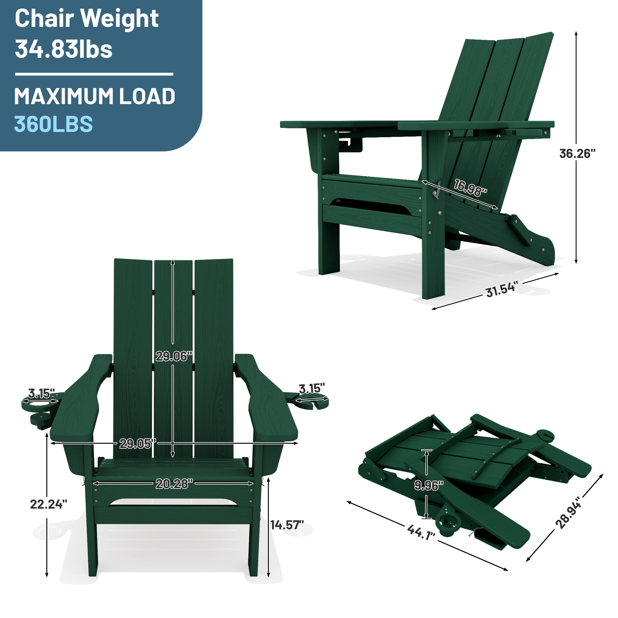 Serwall LS-BTHQ-GN Patio-Chairs - View #3