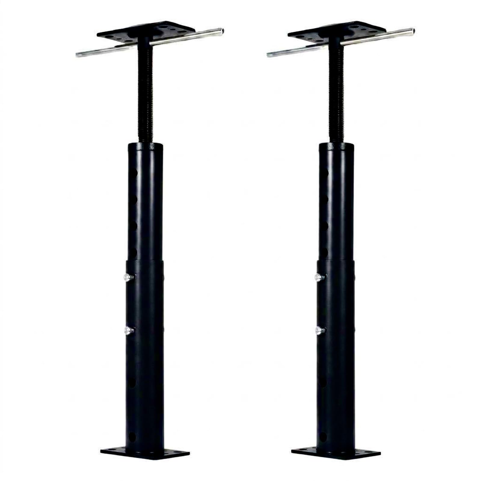 IdealHouse - 2-Pack Heavy-Duty Adjustable Jack Posts - House Floor Support - Telescoping Carbon S...