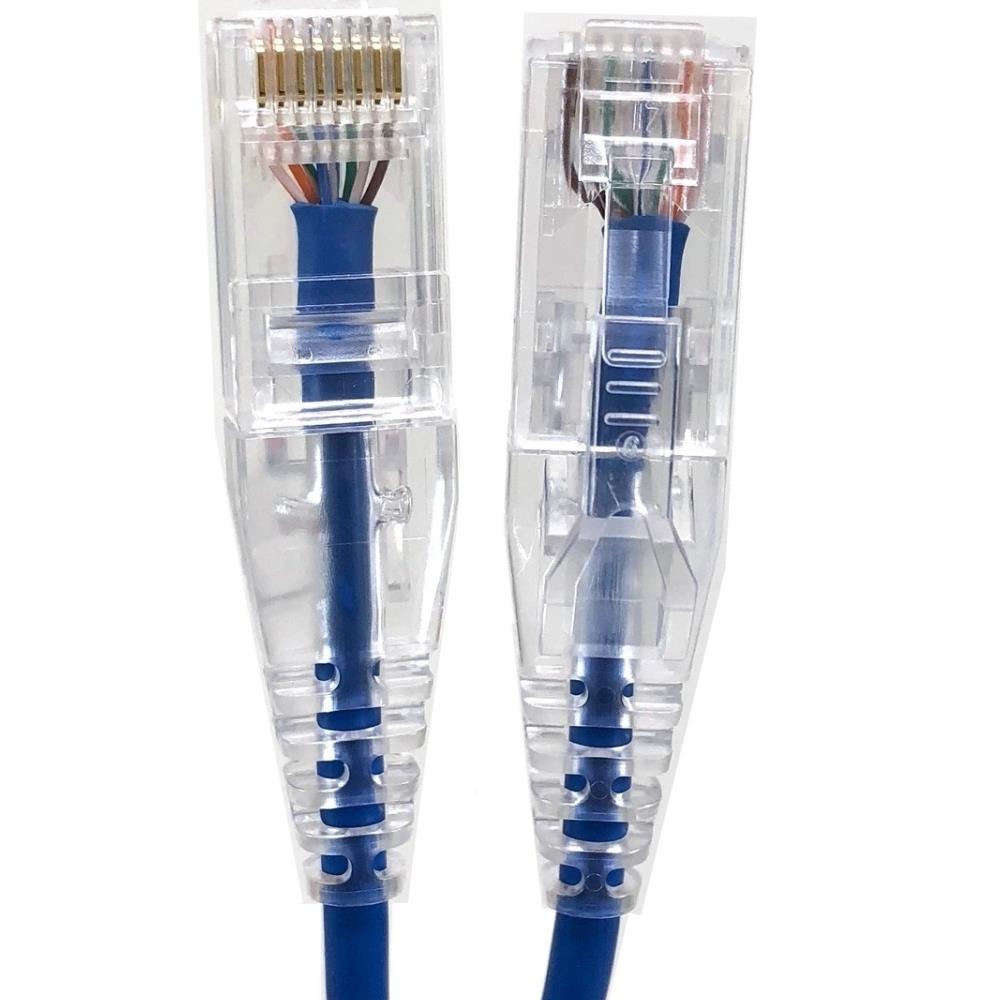 Micro Connectors E08-025BL-SL5 25-Feet Slim Cat 6 Blue Ethernet Cable