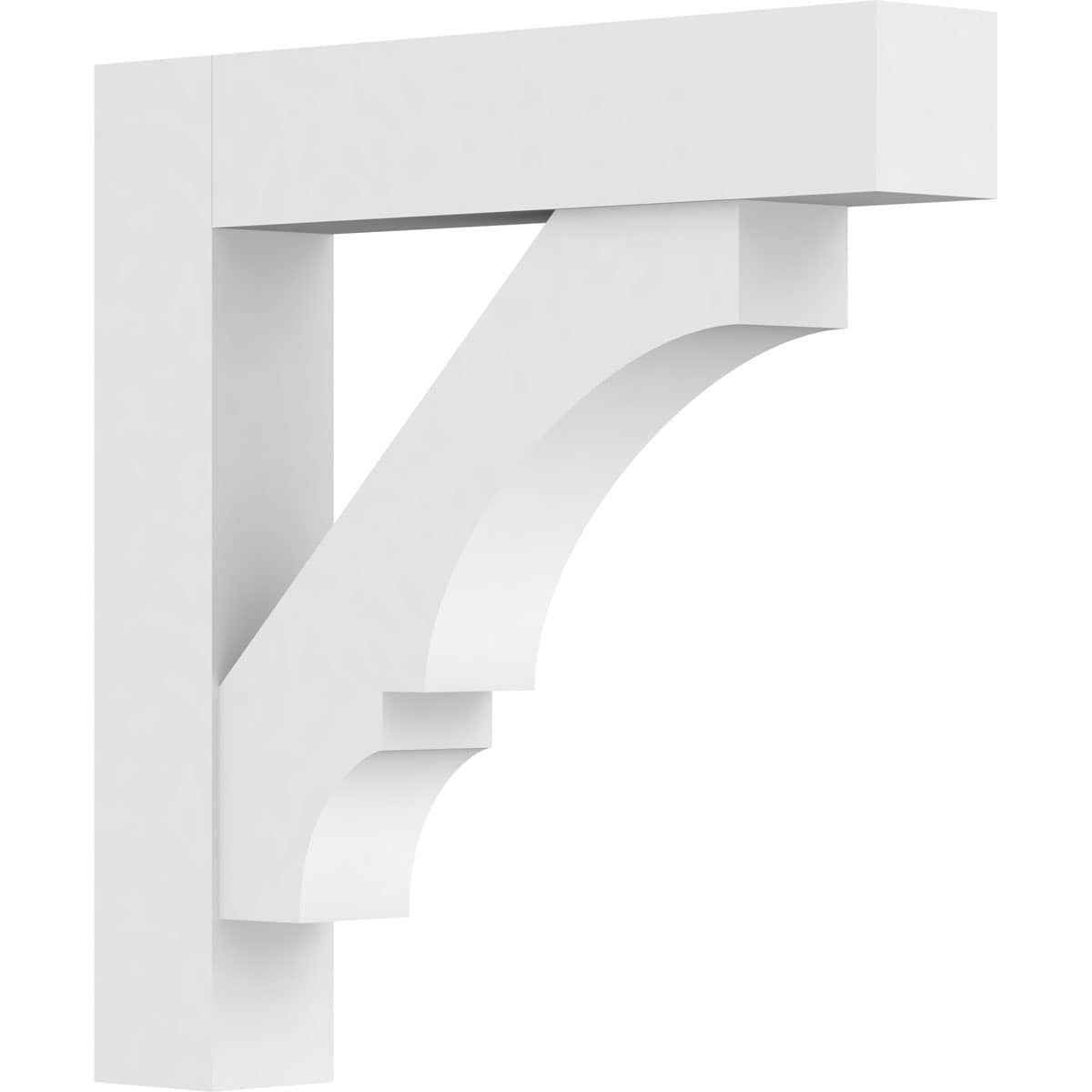 Ekena Millwork BKTP05X30X30BOA05 Standard Balboa 5-in x 30-in x 30-in White PVC Standard bracket