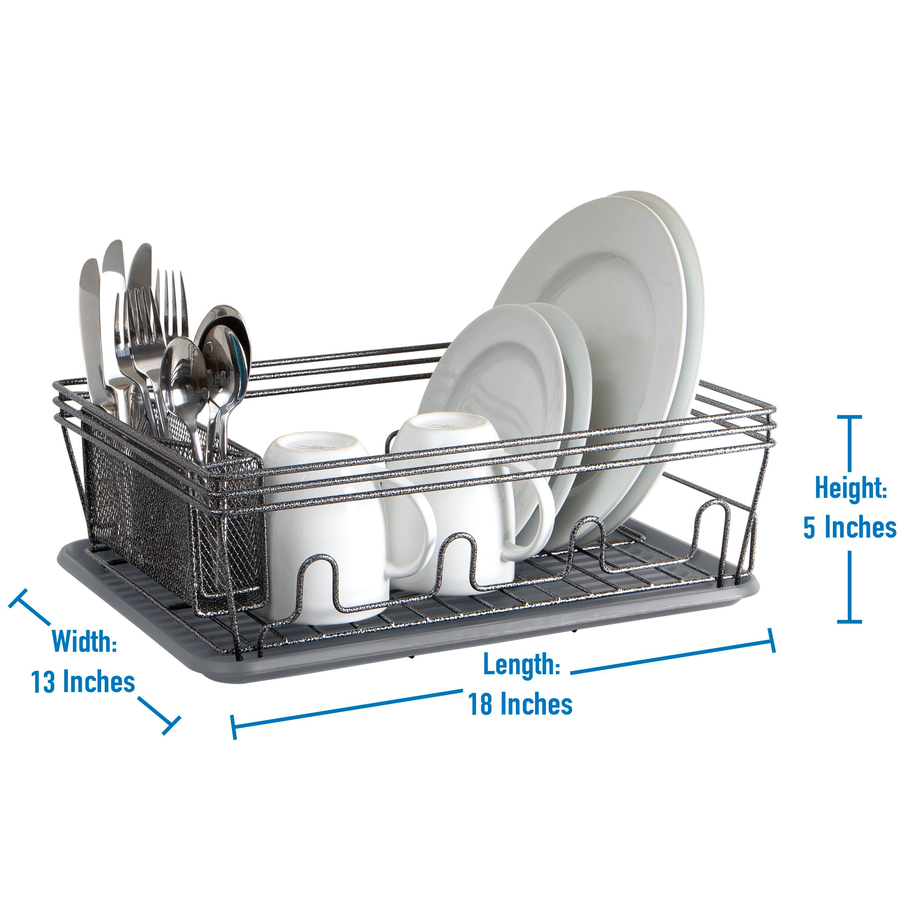 Outdoor Camping Gear Countertop Dish Rack Set with Sponge Drying