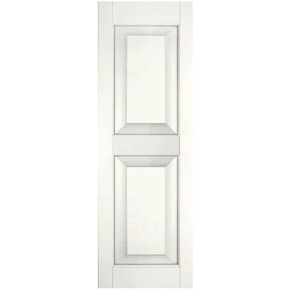 Ekena Millwork RWR15X027WHP 15-in W x 27-in H White Paintable/Stainable Farmhouse Wood Exterior Shutters (2-Pack)