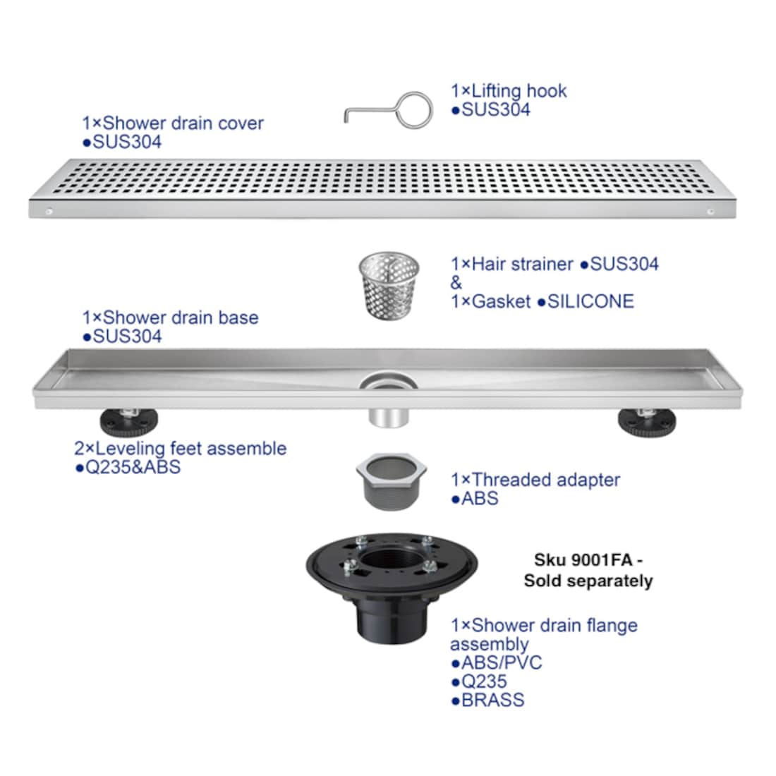 ELEGANTE DRAIN COLLECTION KD01A112-48 Drains-Flanges - View #4