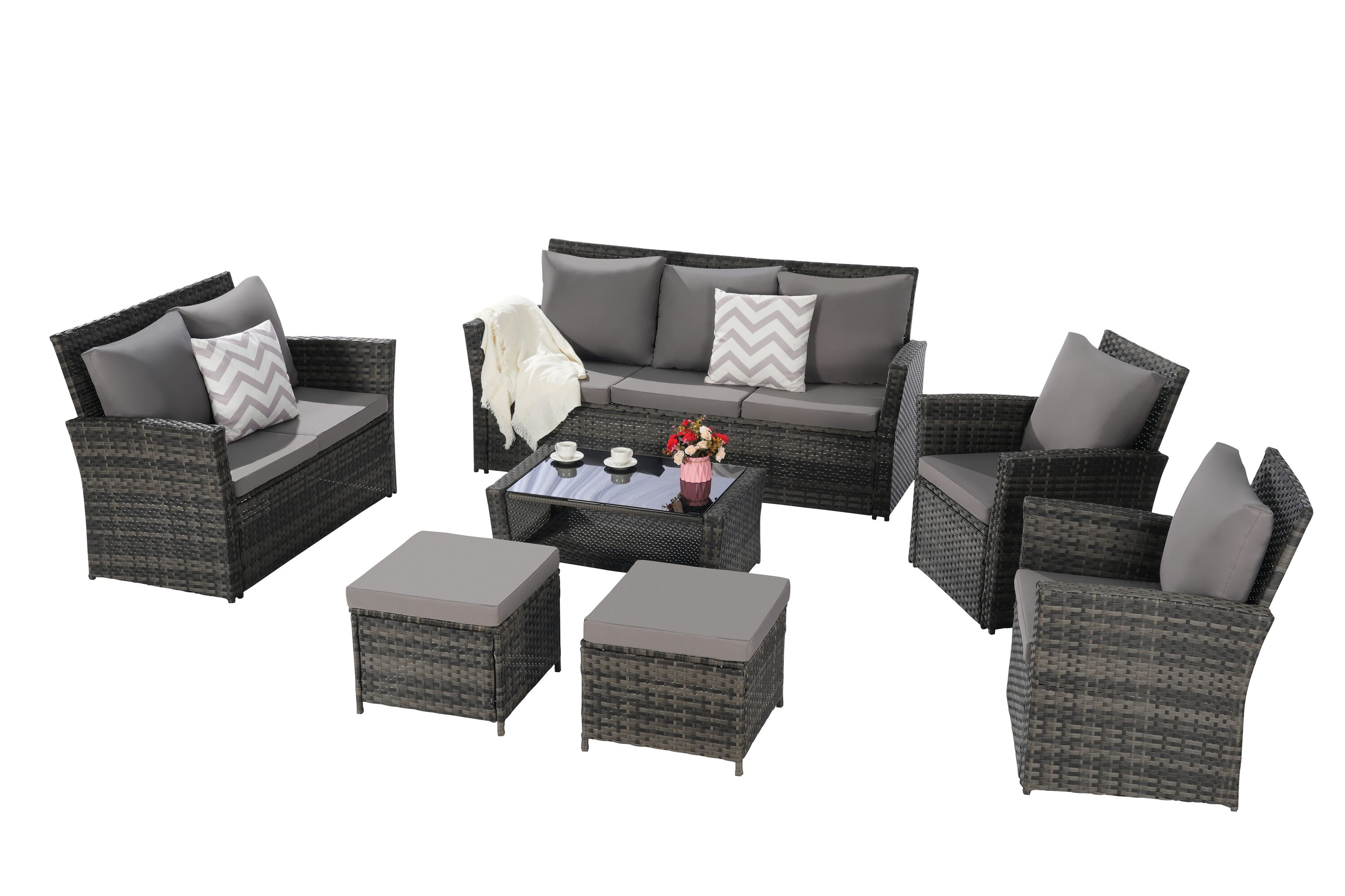 Forclover HYFAS03BN Patio-Conversation-Sets - View #3