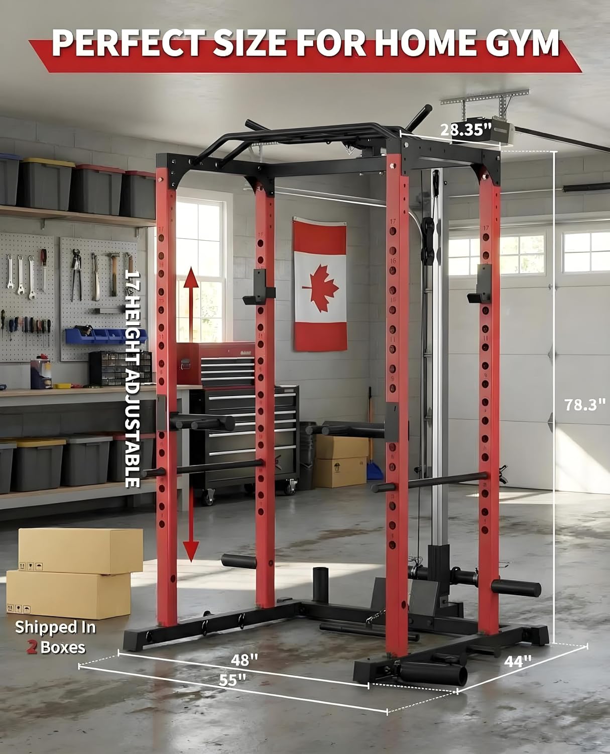 GAOMON Multi Box Carbon Steel Basic Squat Training Rack Stable Metal ...