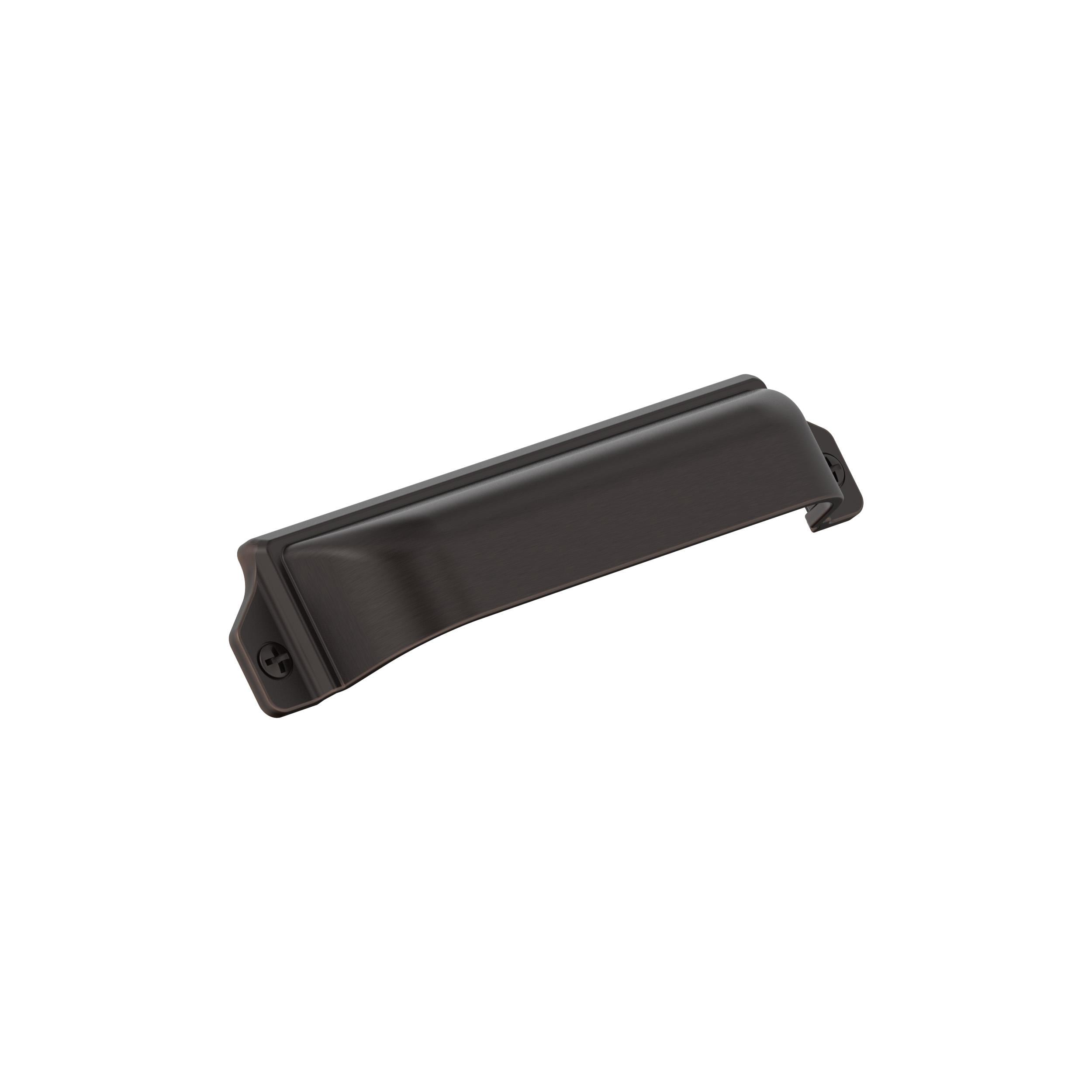 Amerock 25VMP37180ORB Haven 3-in or 3-3/4-in , 76mm or 96mm Center to Center Oil-Rubbed Bronze Dual Mount Rectangular Cup Drawer Pulls 25 -Pack
