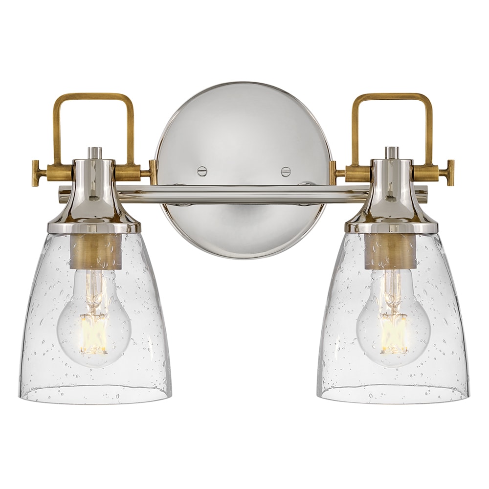 Hinkley 51272PN Easton 14.5-in 2 -Light Polished Nickel Industrial Vanity light