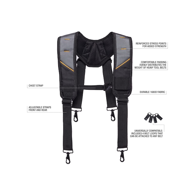 TOUGHBUILT Pro Padded Polyester Belt Clip Suspender in the Tool