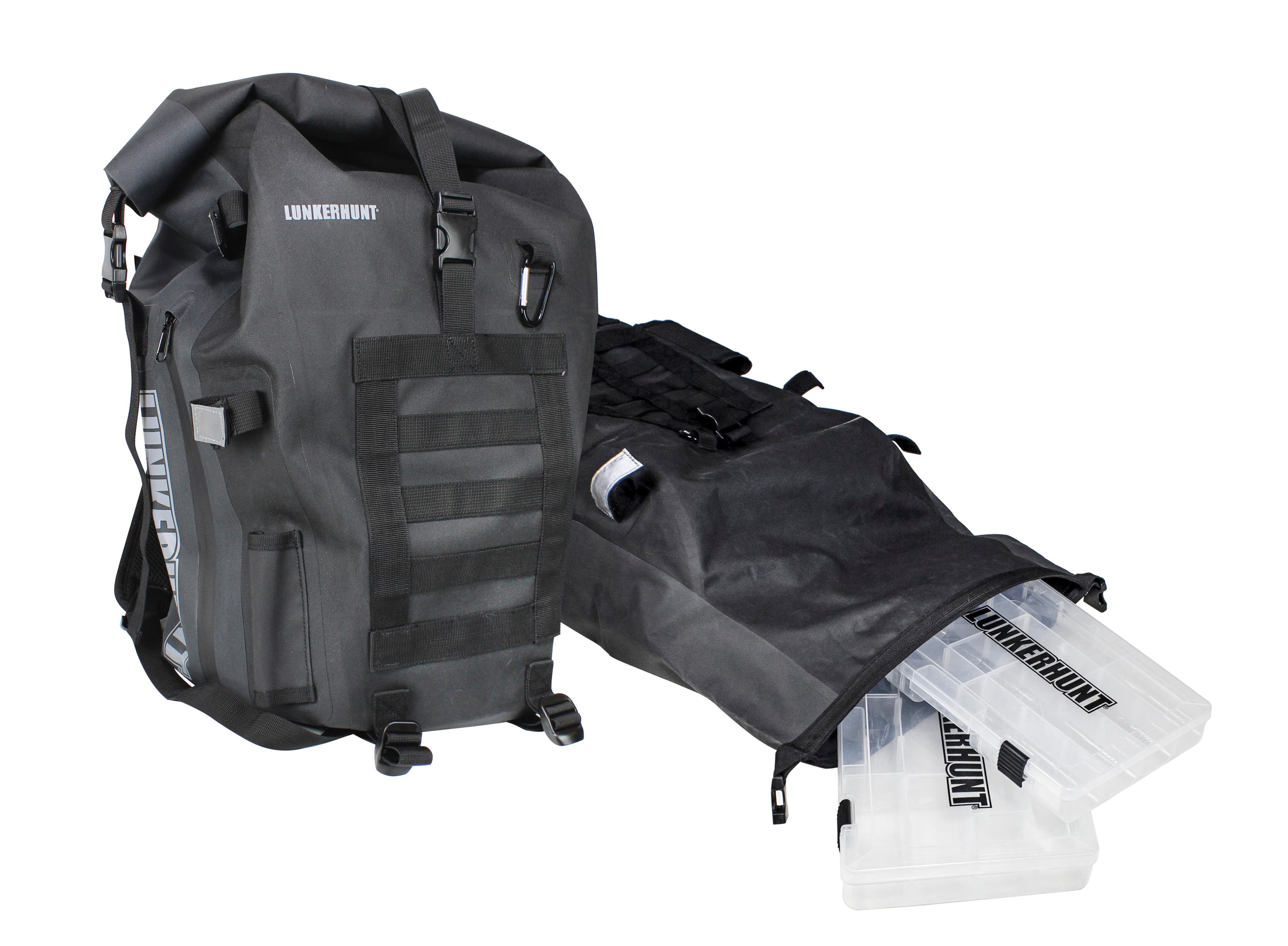 LUNKERHUNT LTS Avid waterproof backpack with 2 tackle trays