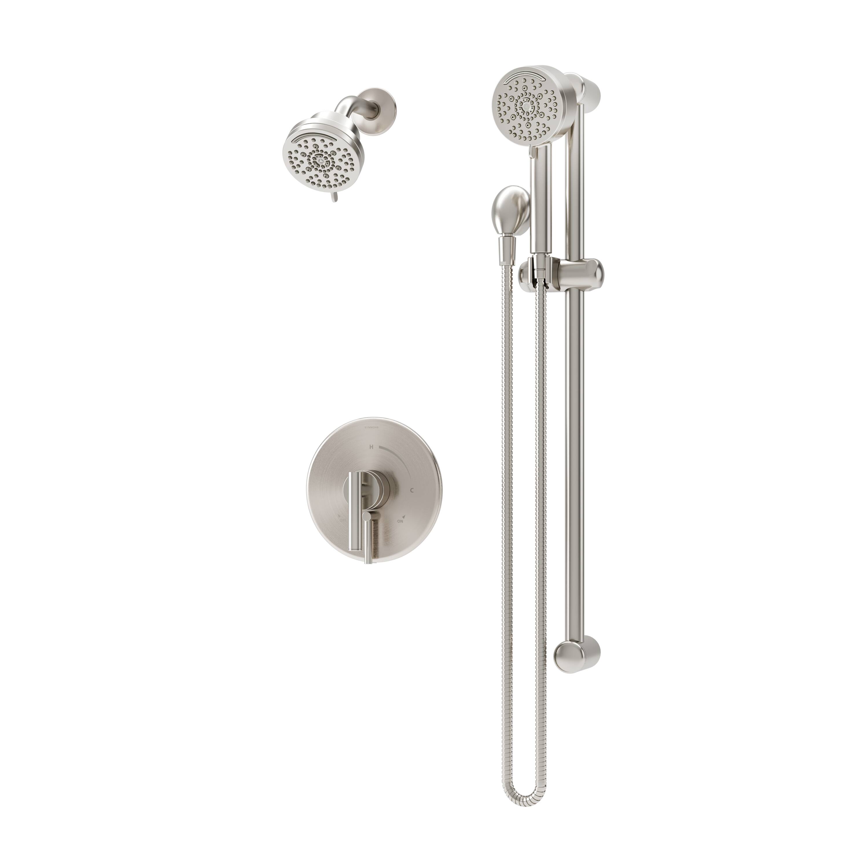 Symmons S3598BSTN15TRM Dia Satin Nickel 3.94-in Dual Head Built-In Shower Faucet System with 2-way Diverter