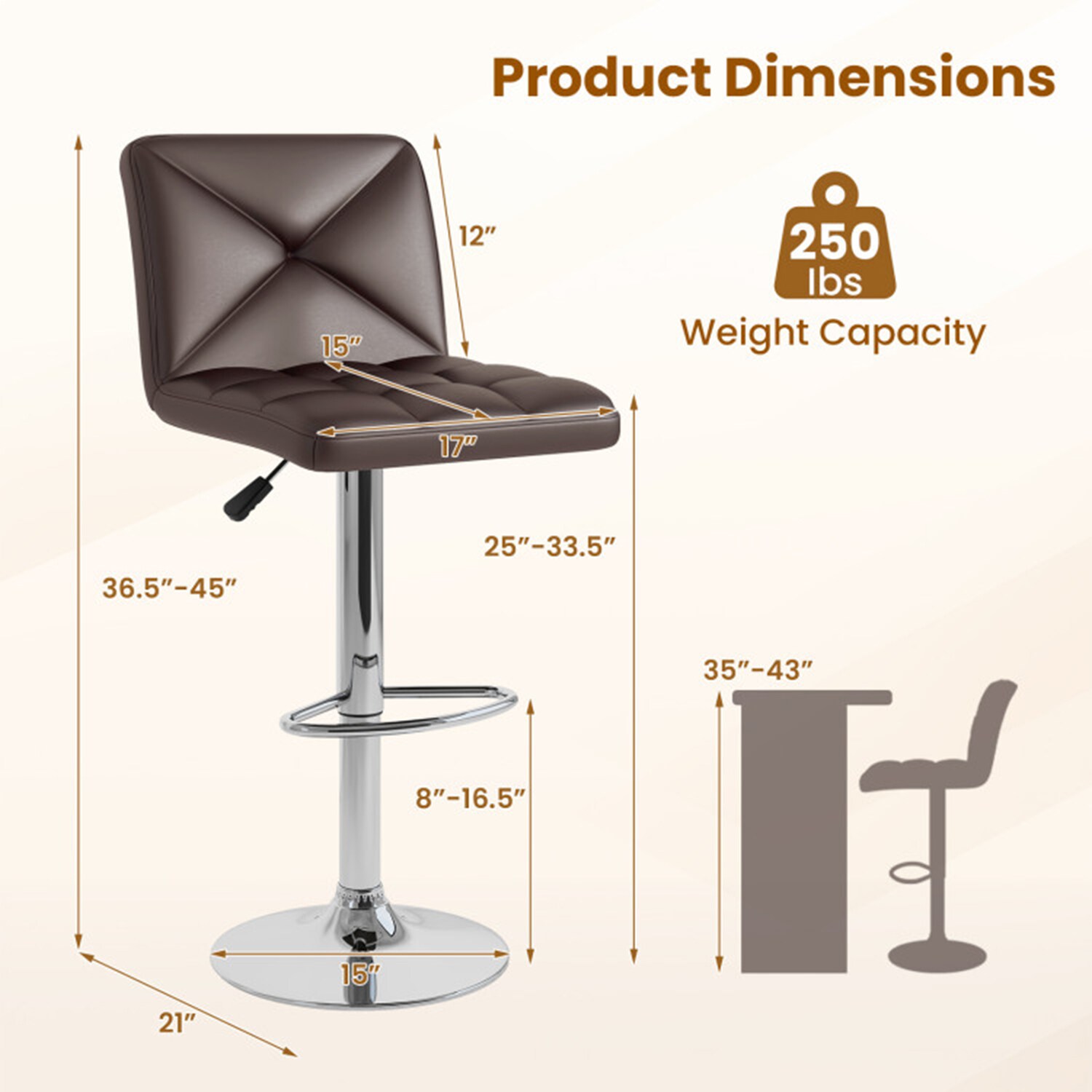 Mondawe MD-JV12126BN stools - View #8