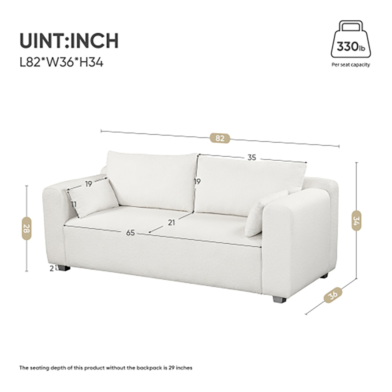 GZMR GZ-MD-V4Q-BK Sofas-Loveseats - View #2