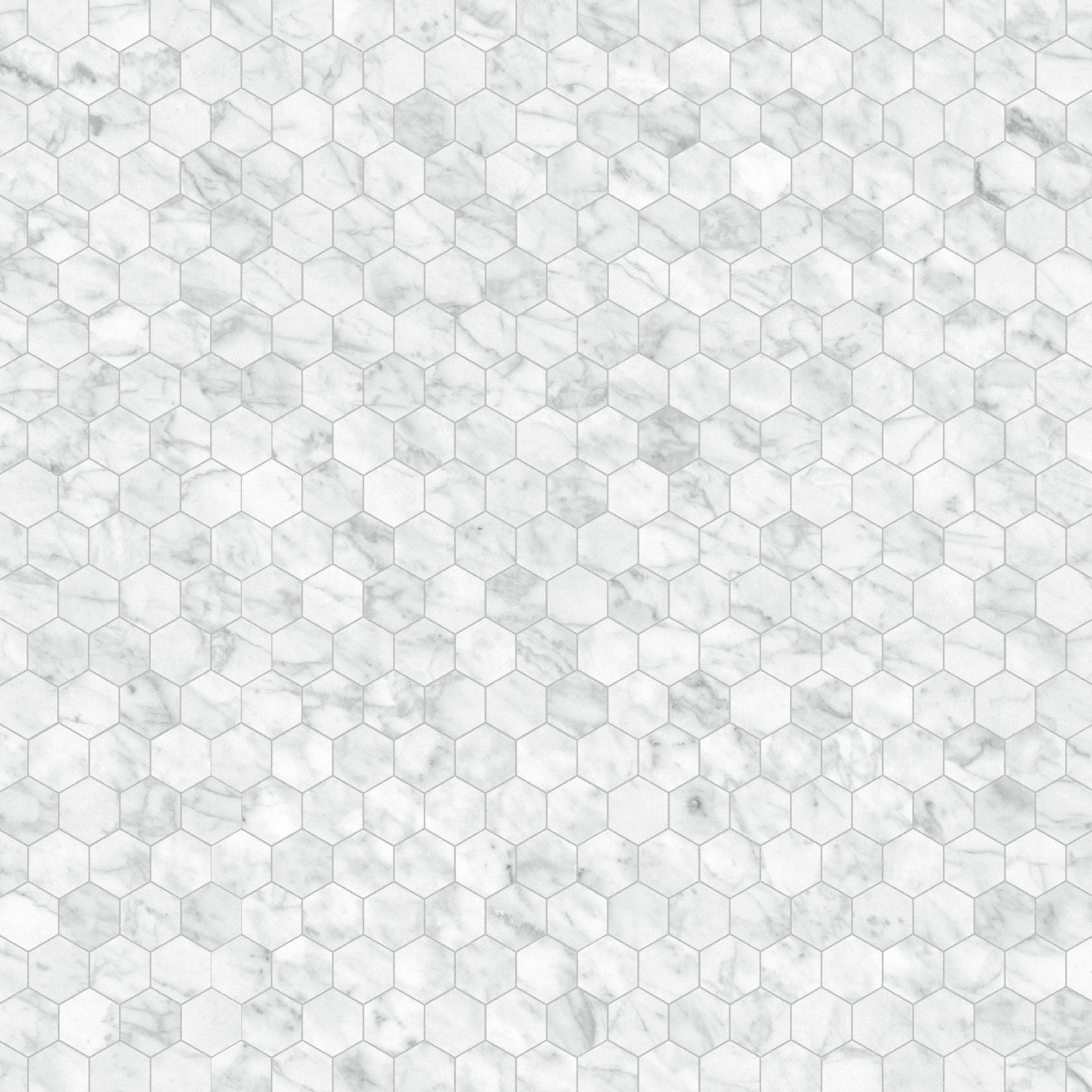 Anatolia 4501-0343-1 La Marca Carrara Gioia 12-in x 12-in Polished Porcelain Marble Look Hexagon Mosaic Floor and Wall Tile (10-sq. ft/ Carton)