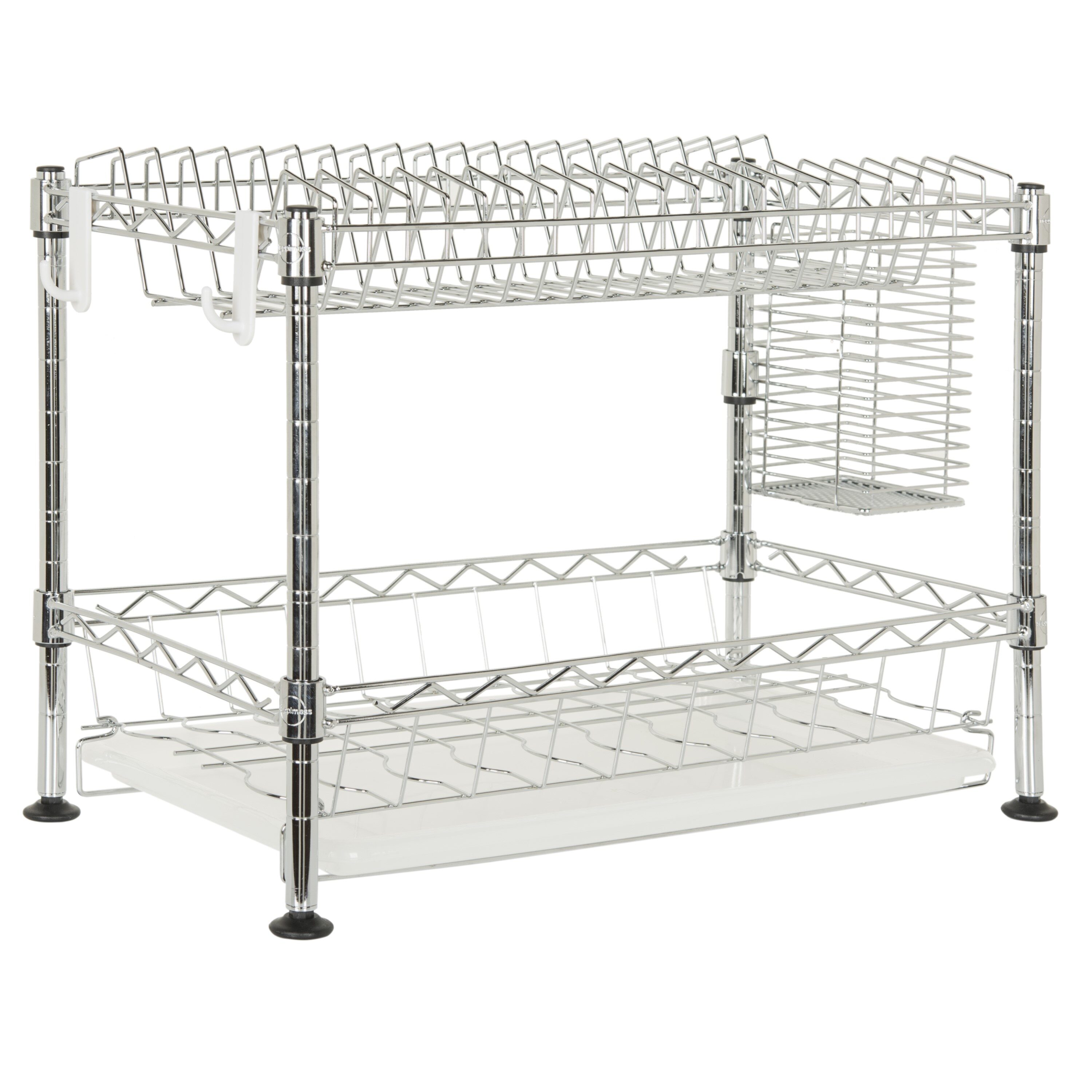 happimess Brooklyn 9.8-in W x 21.7-in L x 13-in H Steel Dish Rack