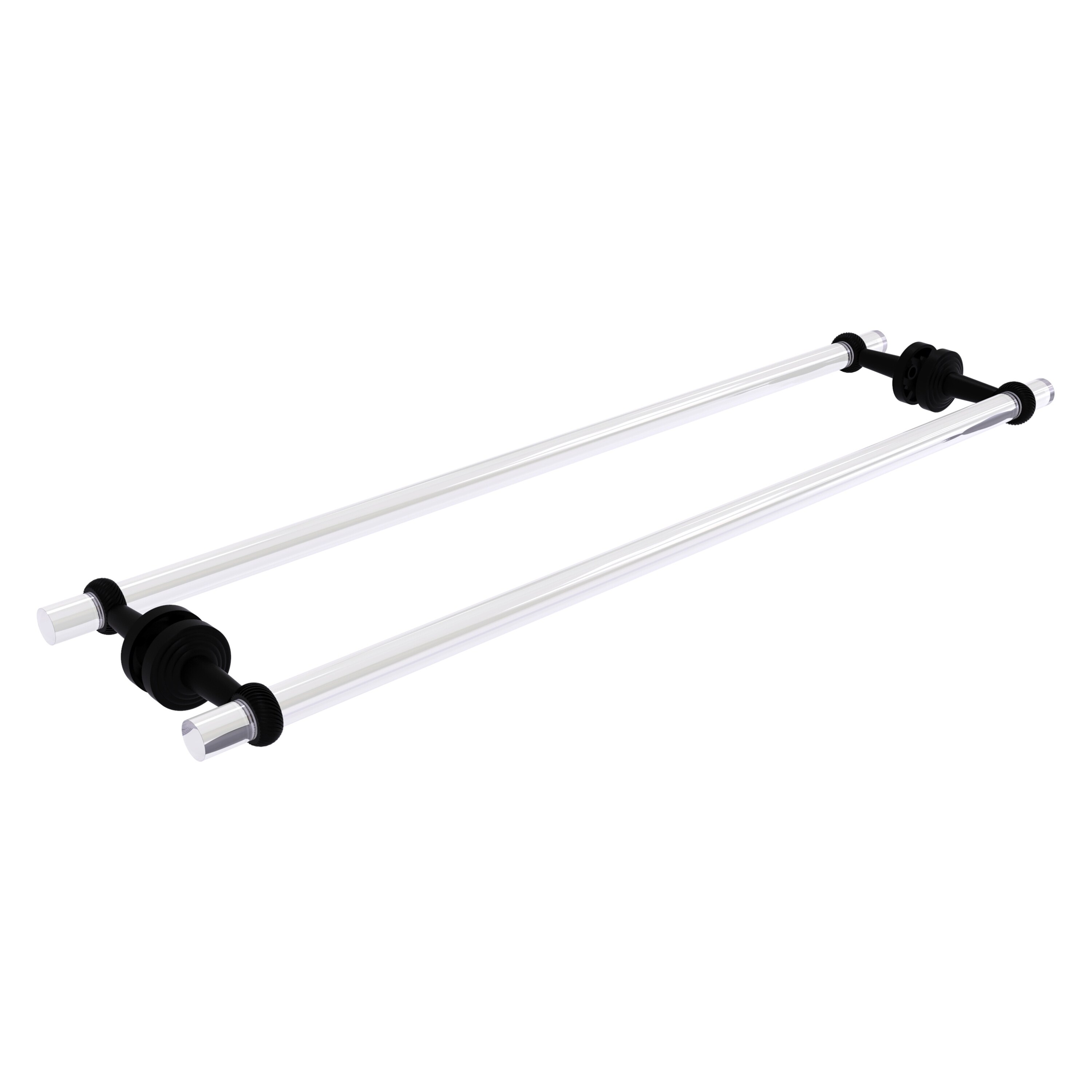 Allied Brass PB-41T-BB-30-BKM Pacific Beach 30-in double Matte Black Wall mount Double Towel Bar