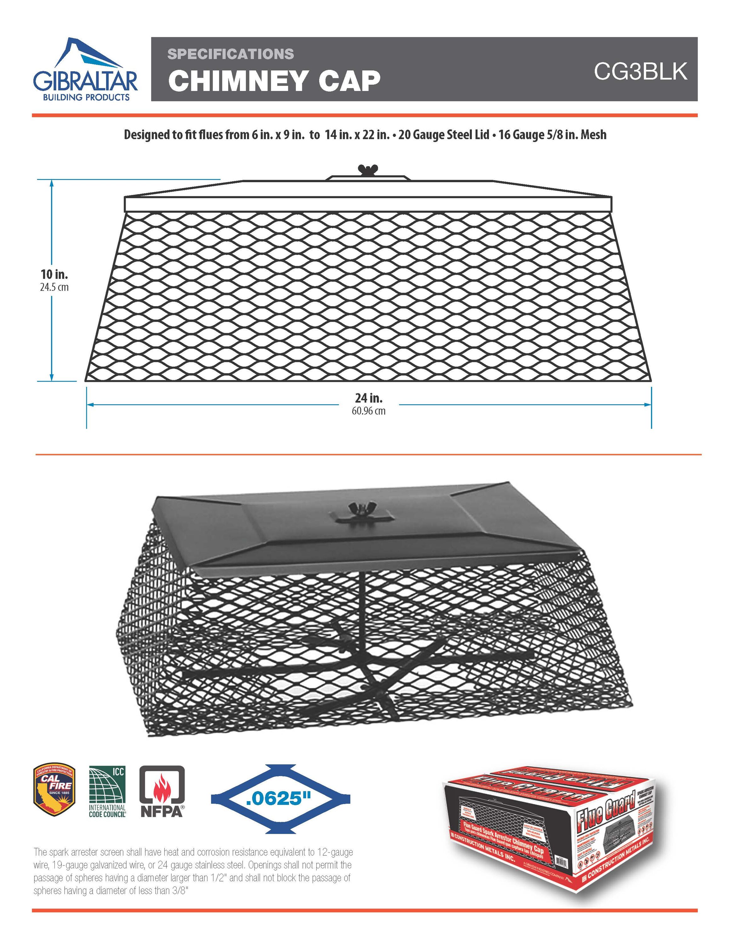 CMI CG3BLK Chimney-Cap - View #4