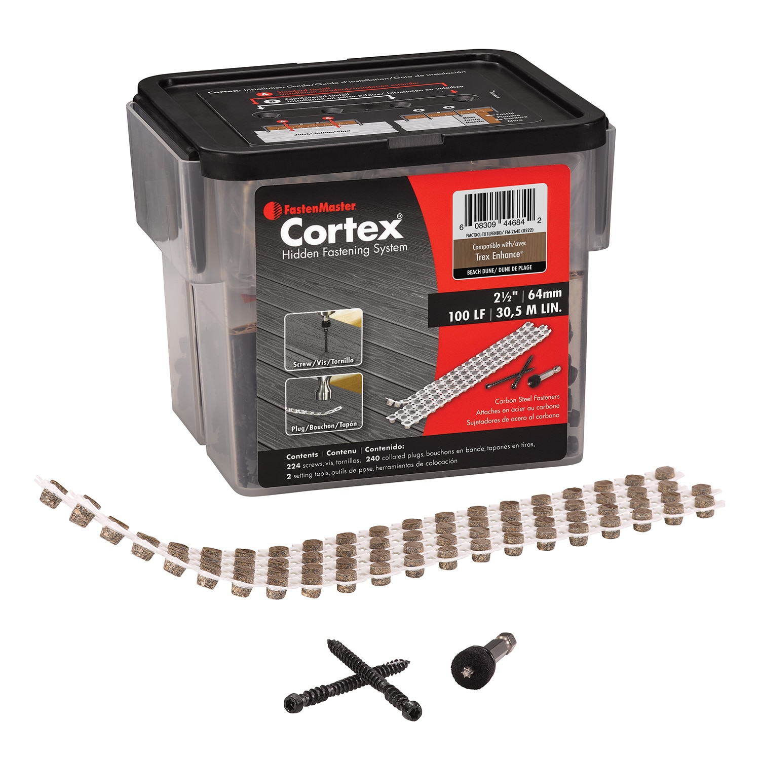 Cortex for Trex Enhance Decking 2.5-in Brown 100-lin ft (224-Pack) | FM - FastenMaster CTXCL-TX1LFENBD