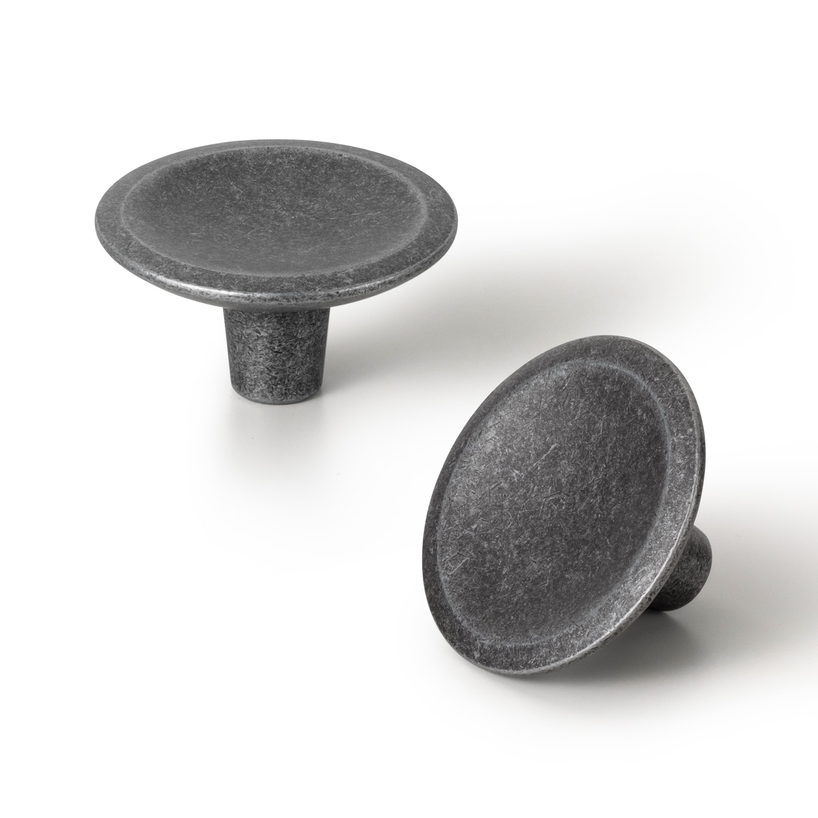 Miaokesen 9607GUTIE-DK-PLUS-6 1-7/8-in Weathered Nickel Mushroom Modern Cabinet Knob 6 -Pack