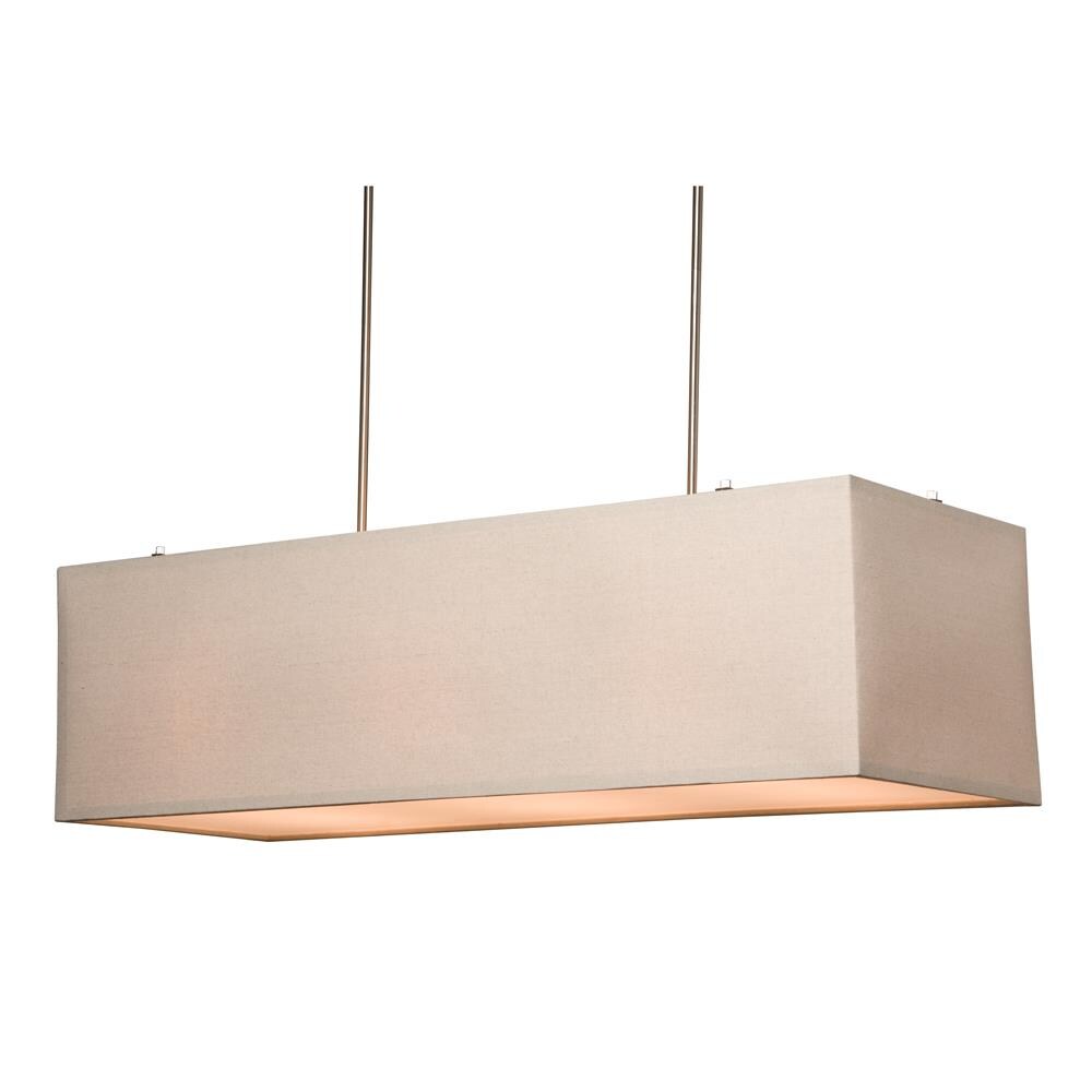 ARTCRAFT SC543OM Mercer Street 5-Light Oatmeal Transitional Geometric Hanging Kitchen Island Light