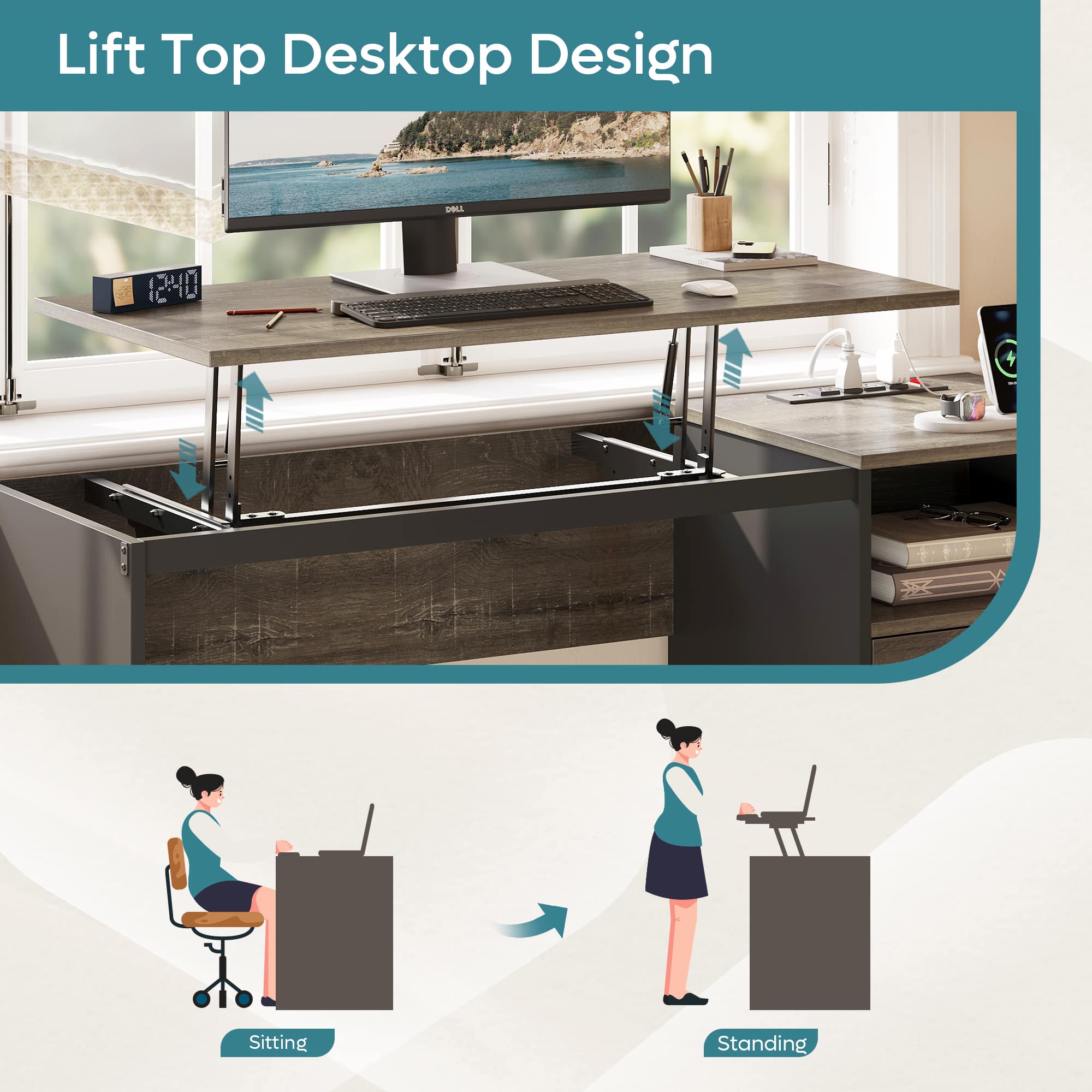Bestier LOW-H101515NUS-RGOD desks - View #5