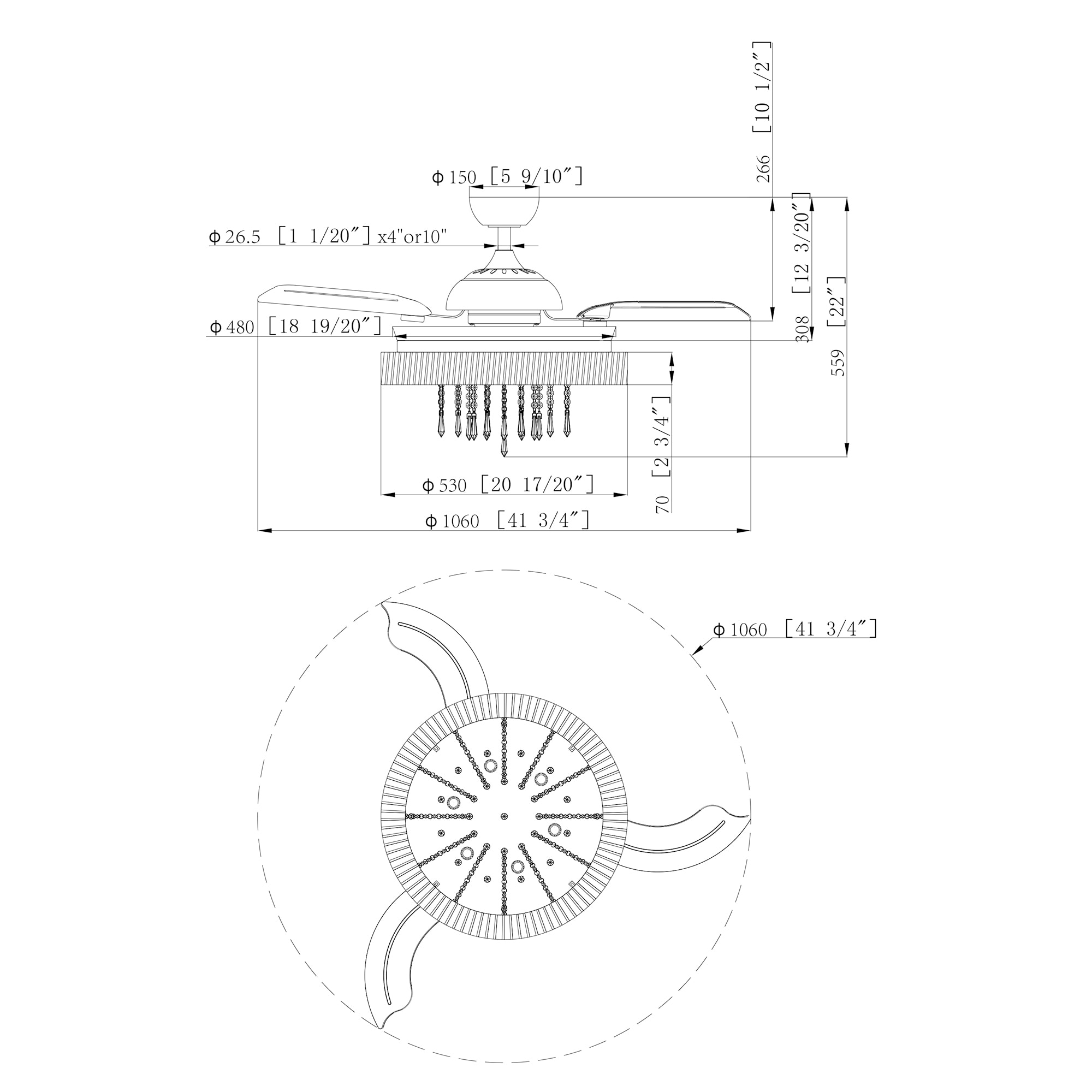 Matrix Decor MDF4711110V Ceiling-Fans - View #10