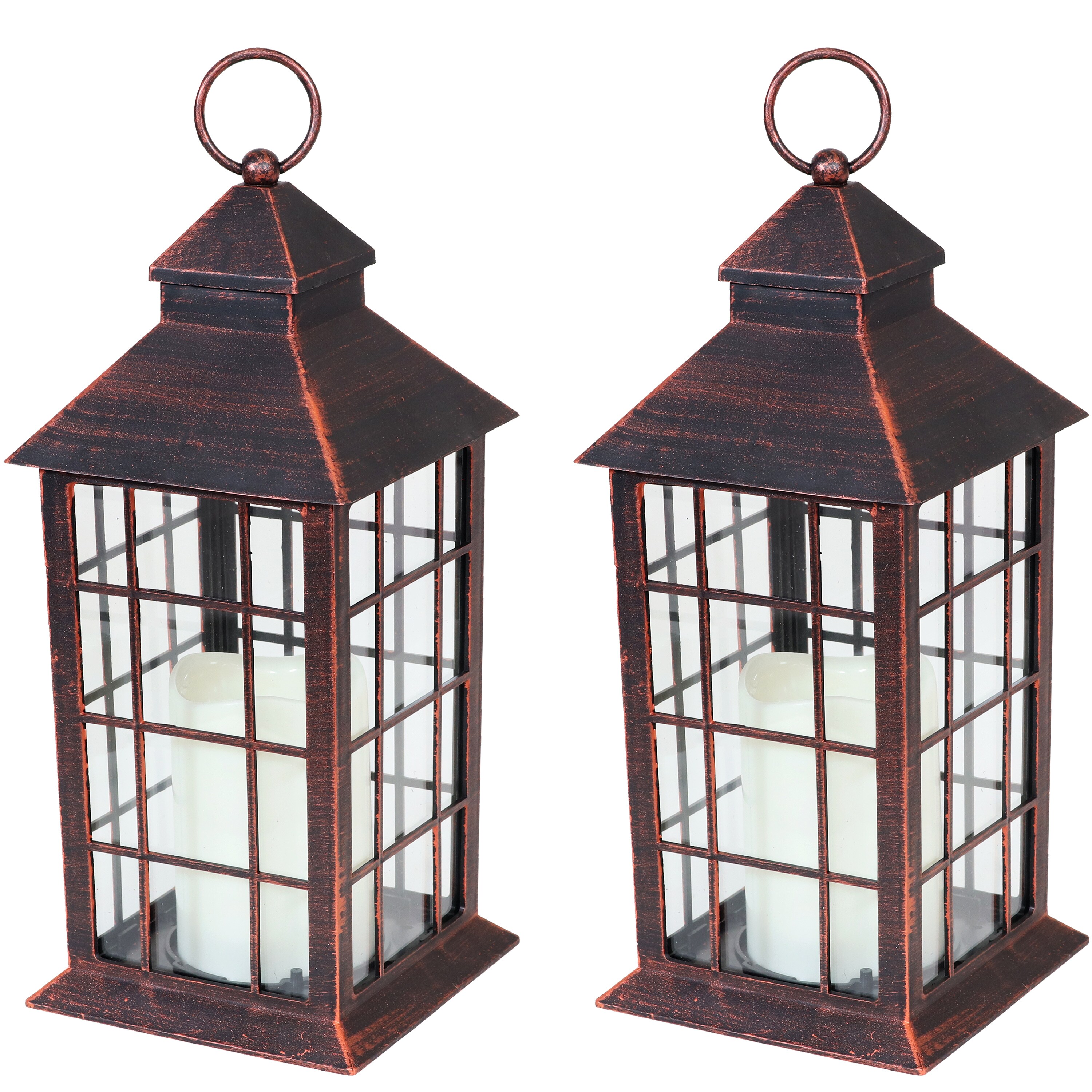 10 Vintage Rustic Decorative Electric Candle Lantern Lamp with LED Candle  Light for Indoor and Outdoor Decor, Battery Powered Candles Great for  Wedding Centerpieces, Garden and Home (12, Style 8) 