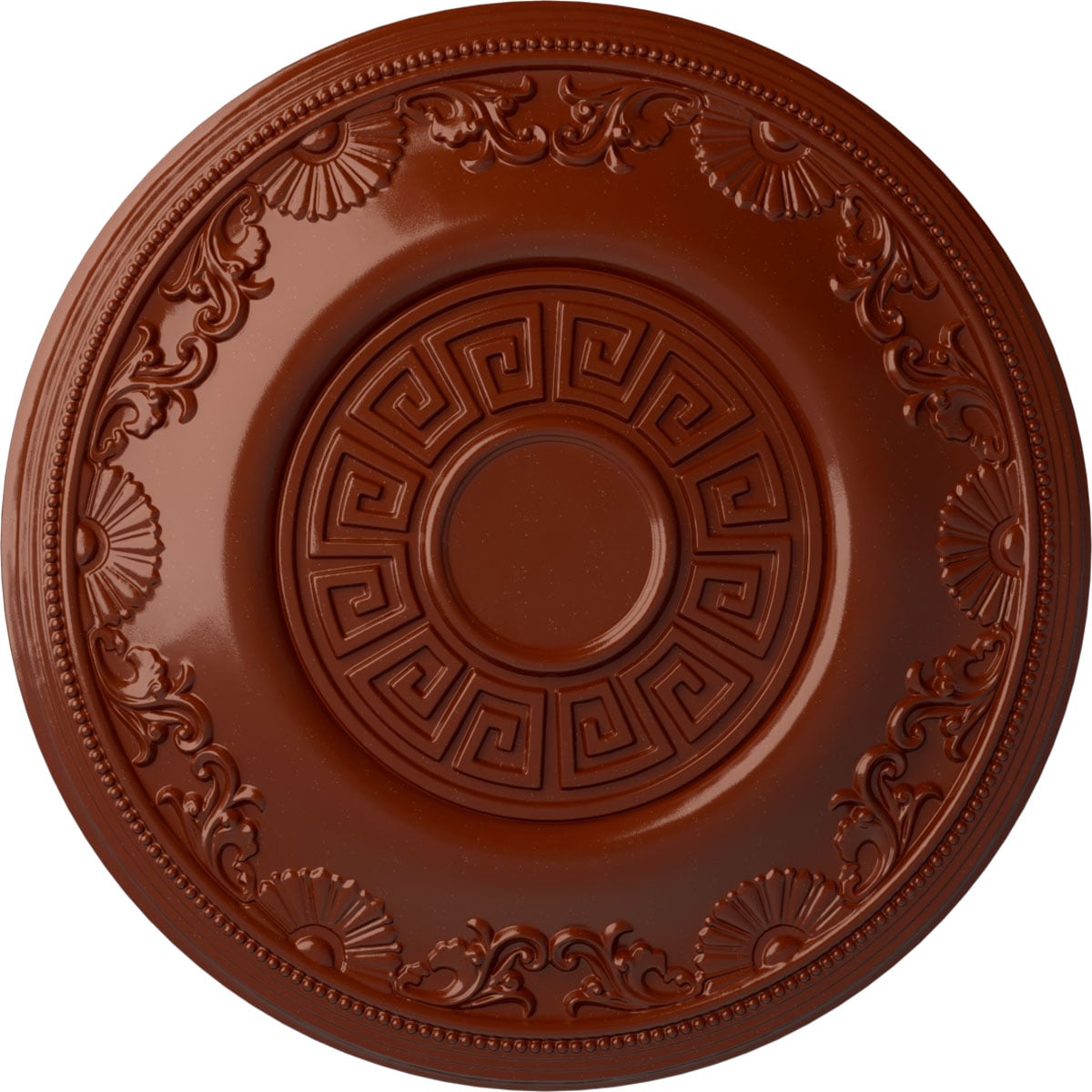 Ekena Millwork CM25NEFIF Nestor 25.875-in W x 25.875-in L Painted Firebrick Polyurethane Whole Ceiling Medallion