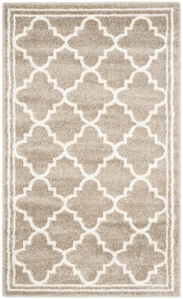 Safavieh AMT422S-4 Kelly 4 x 6 (ft) Loomed Polypropylene Wheat/Beige Rectangular Indoor/Outdoor Trellis Area rug