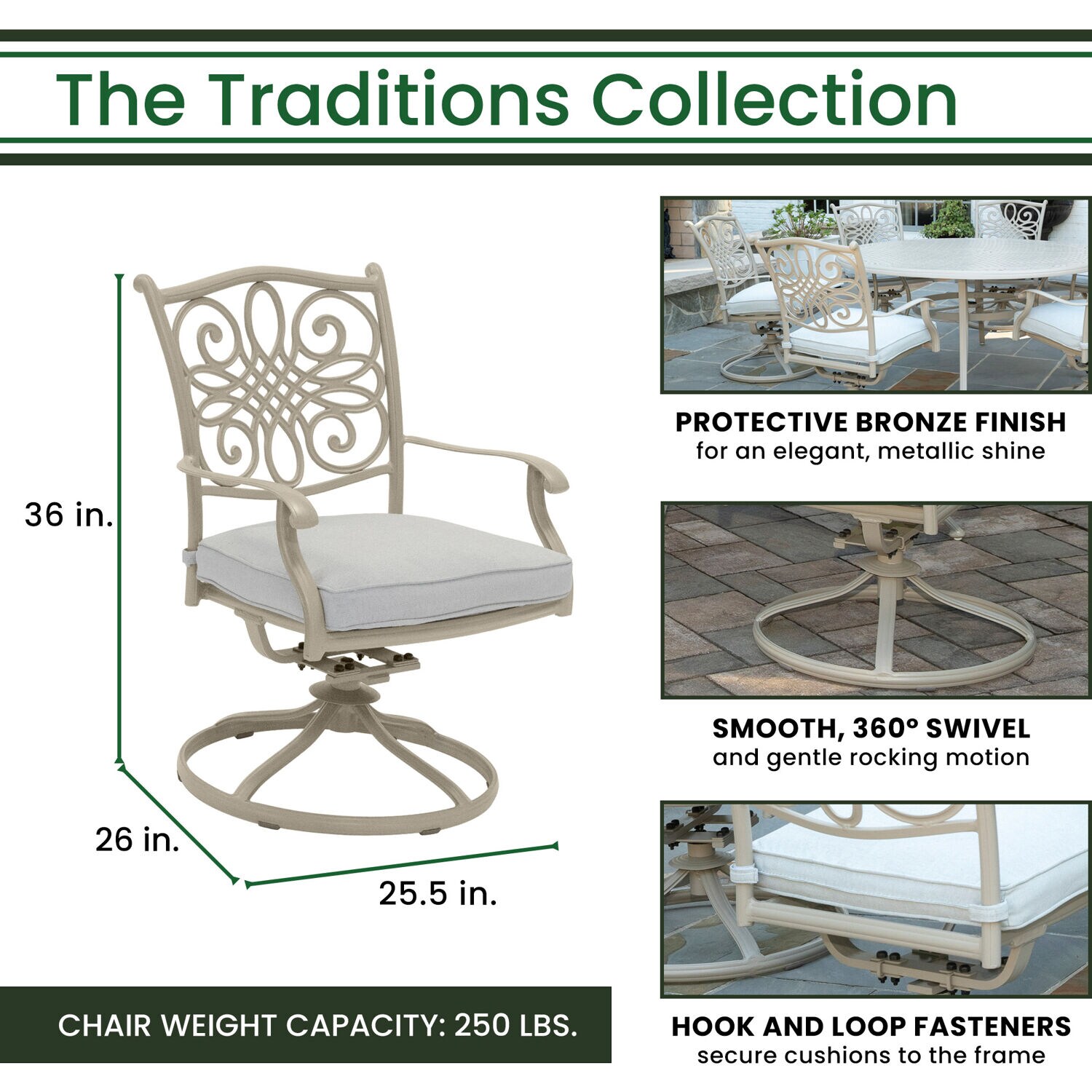 Hanover TRADDNS9PCSW2-BE-SU Patio-Dining-Sets - View #4