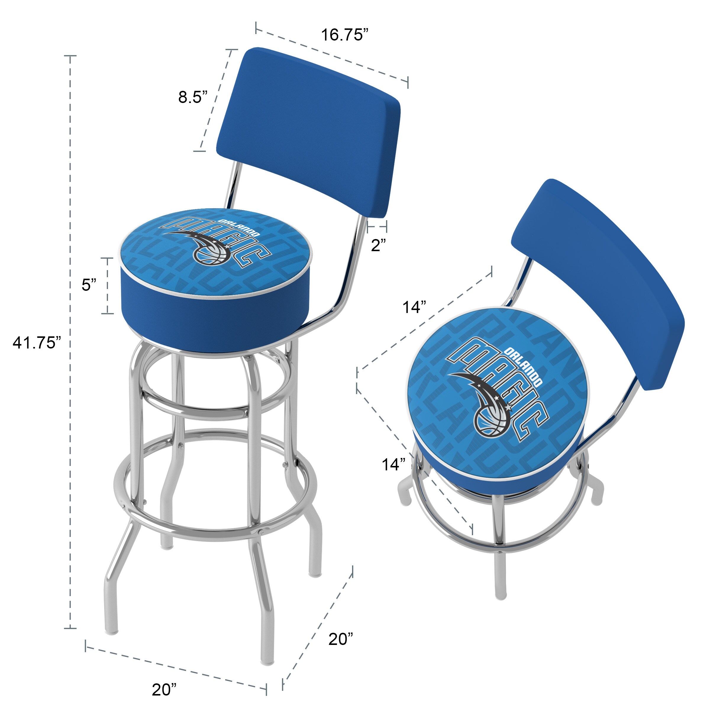Trademark Gameroom NBA1100-OM3-TWN stools - View #6