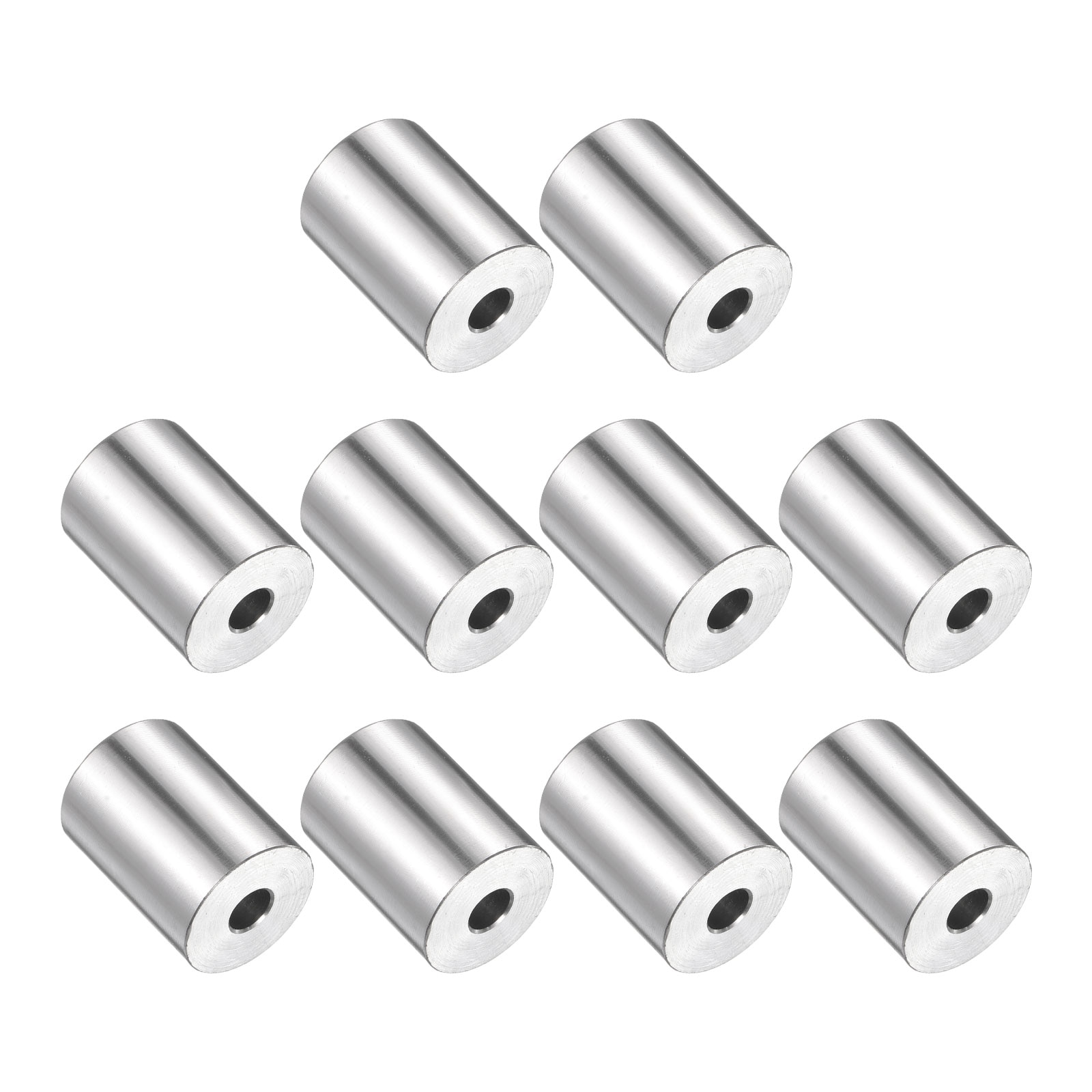 Unique Bargains 10pcs Stainless Steel Spacer 1/4-Inch Bore x 3/4-Inch OD x 1-Inch Length Screw Bushing Plain Finish Round Metal Spacer for M6 Screws Bolts and Rods