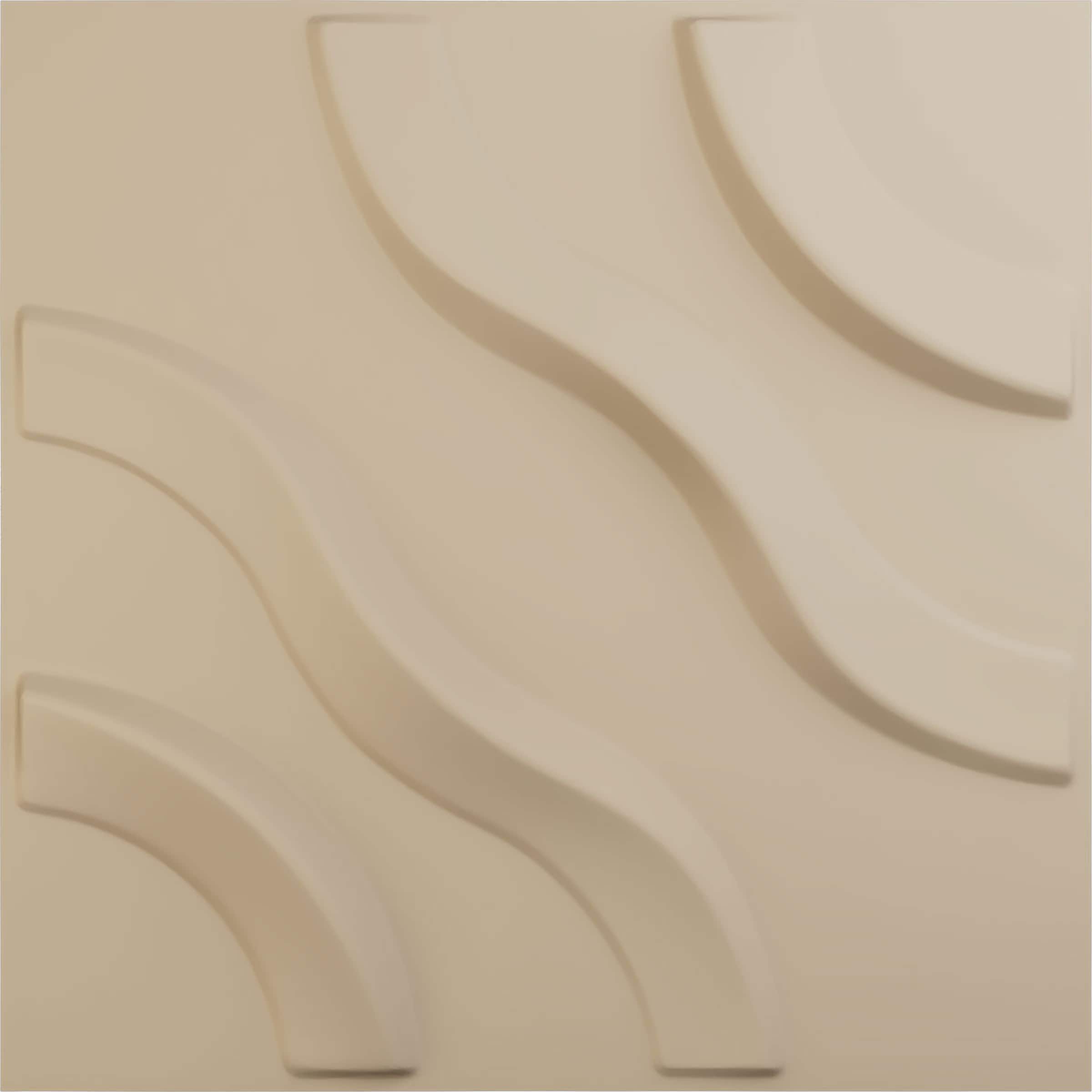 Ekena Millwork WP12X12LAGBE-CASE-12 11-7/8-in x 11-7/8-in Embossed Paintable/Stainable Brown/Tan PVC Wall Panel ( 12 -Pack, Covers 11.76-sq ft )