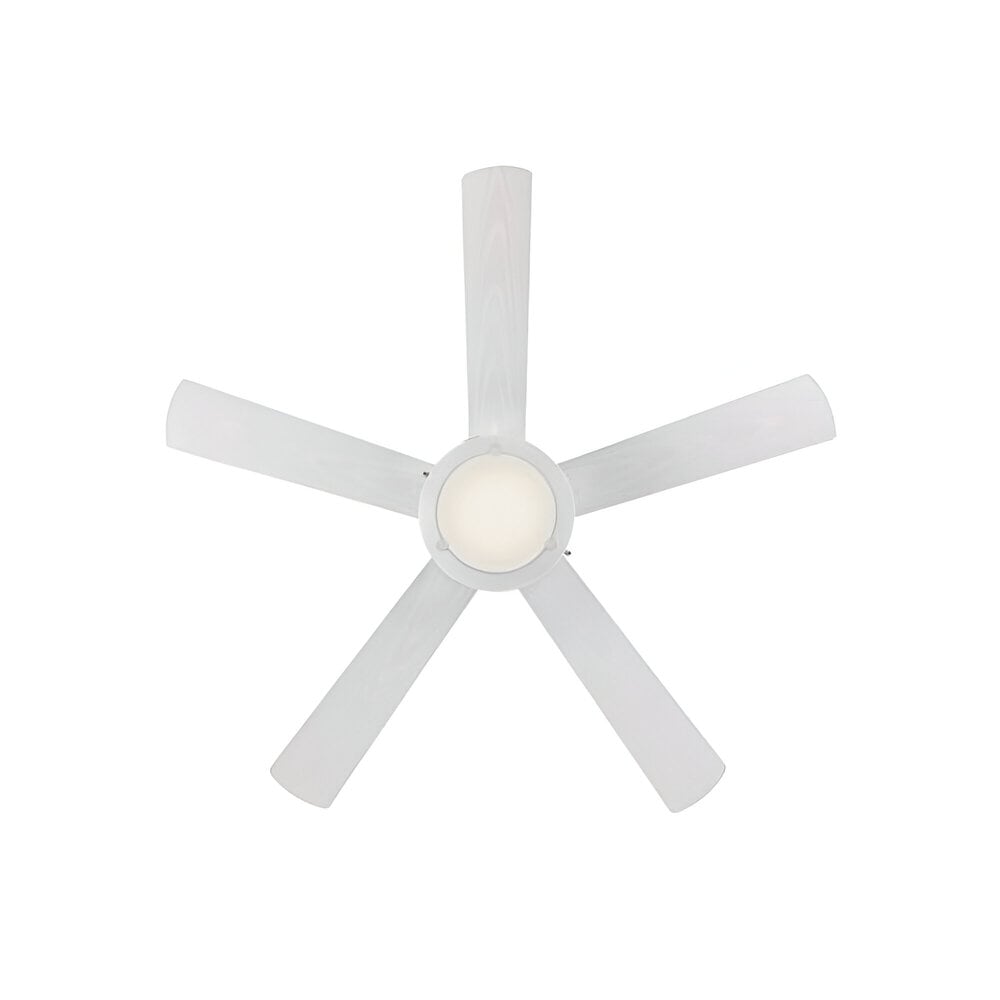 Ciata 52-in White Integrated LED Indoor Ceiling Fan With Light (5-Blade ...