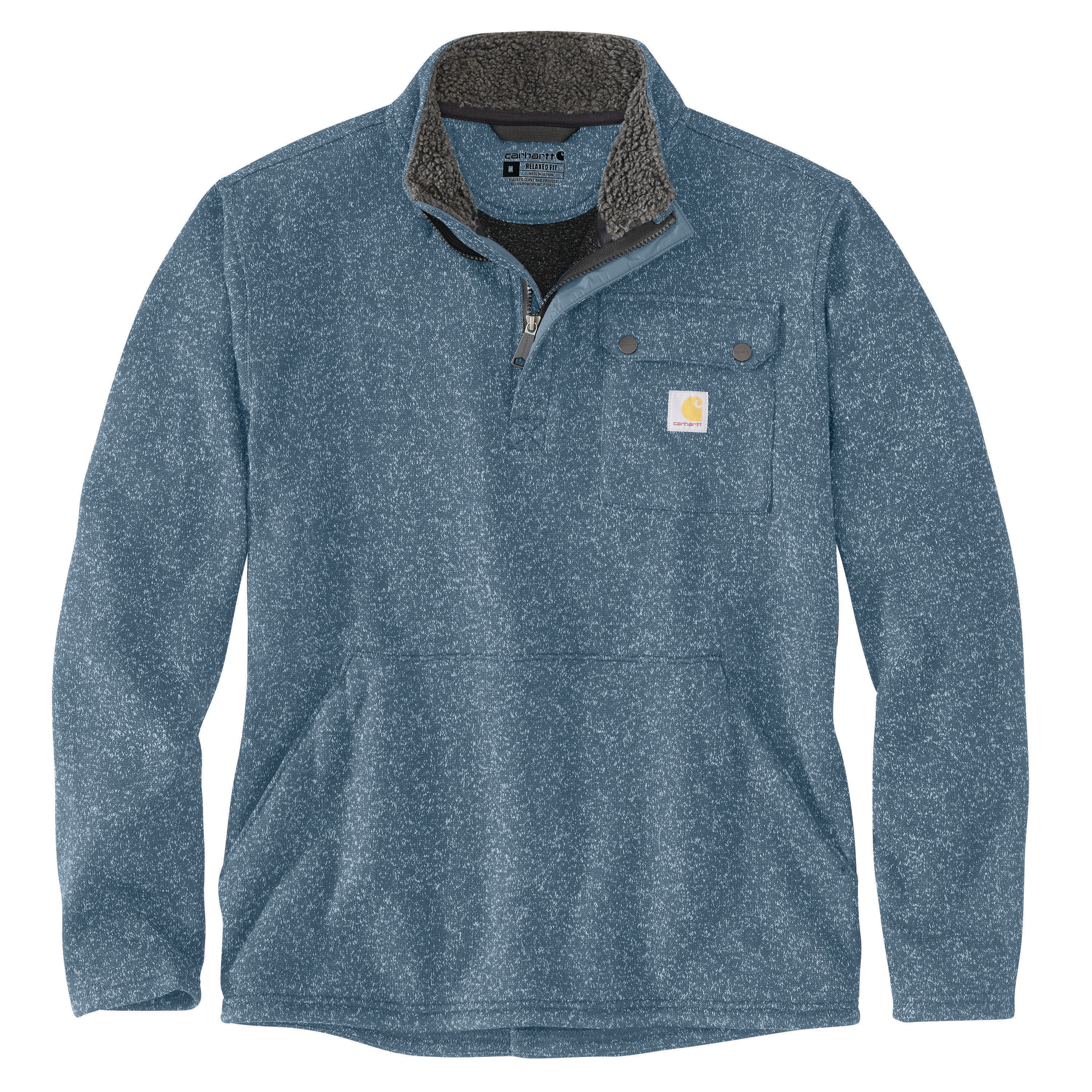 Carhartt 106378-HG72XL Men's Blue Knit Long sleeve Sweatshirt ( 2XL )