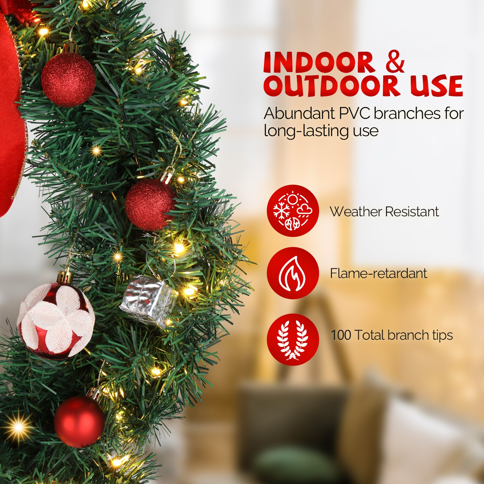 VINGLI LS-G53000196 Artificial-Christmas-Wreaths - View #5