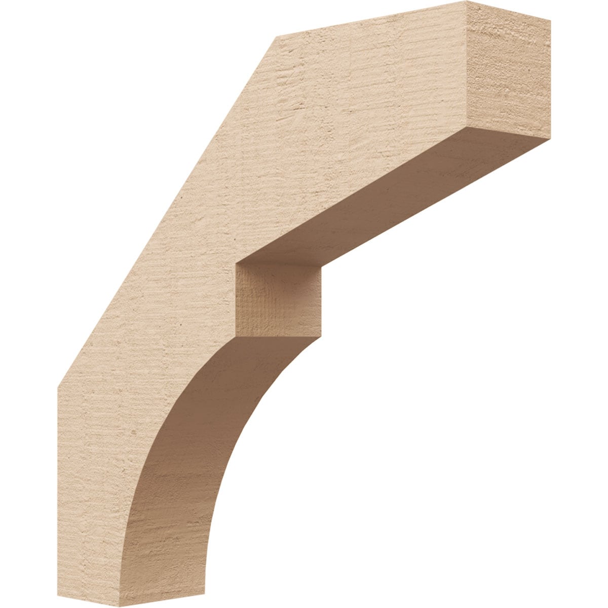 Ekena Millwork BRCUR03X14X14MONRCPR 3-in x 14-in x 14-in Primed Urethane Monterey Rough Cedar TimberThane Knee Brace