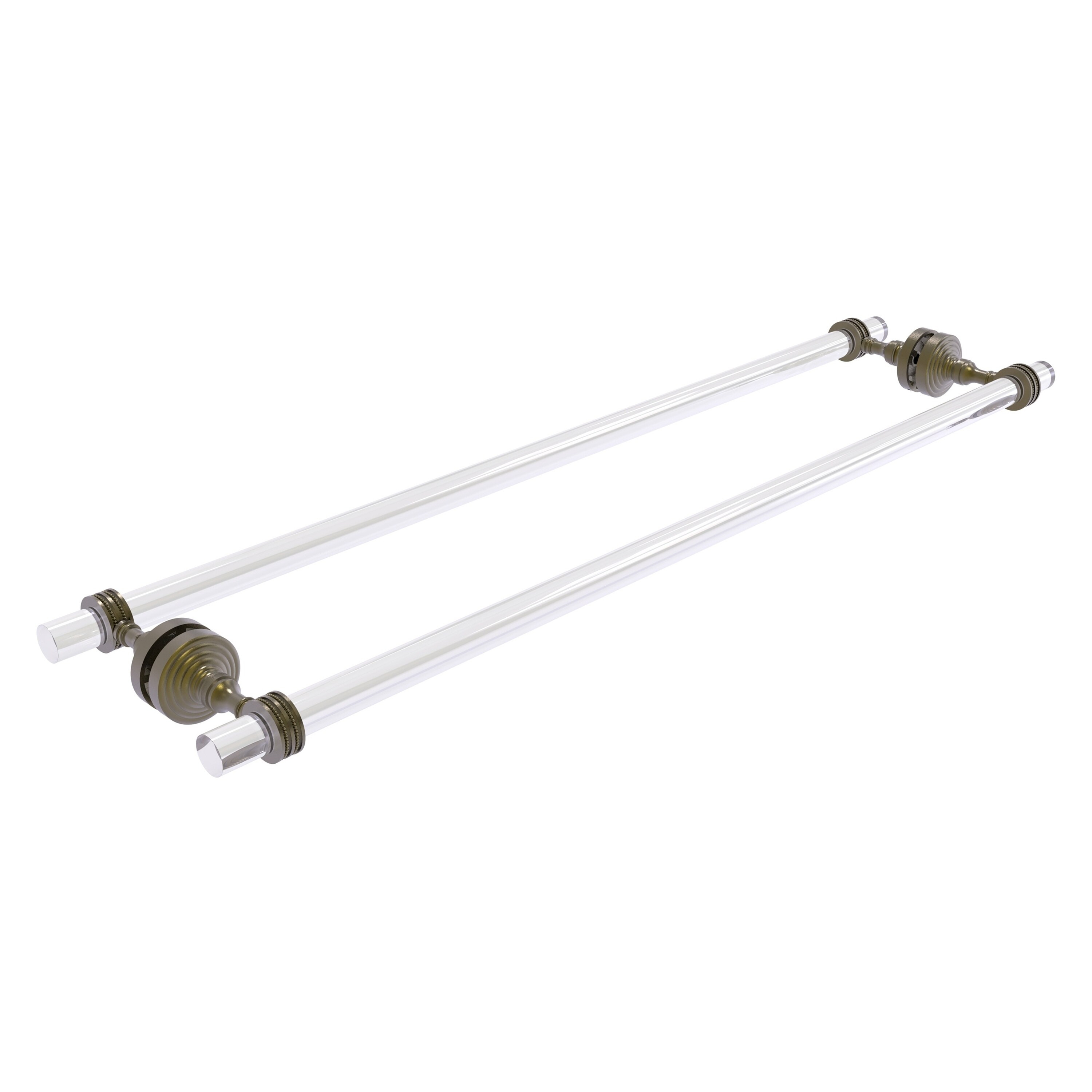 Allied Brass PG-41D-BB-30-ABR Pacific Grove 30-in double Antique Brass Wall mount Double Towel Bar