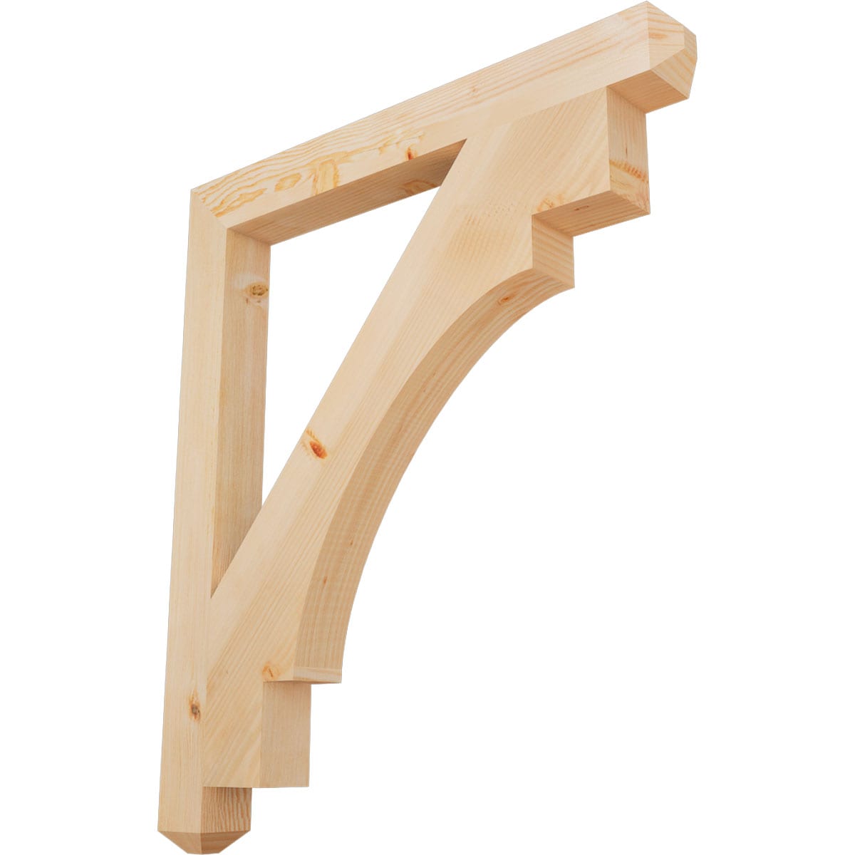 Ekena Millwork BKT04X38X44MRC04SDF Merced craftsman smooth 3-1/2-in x 38-in x 44-in Douglas fir Brown Wood Standard bracket