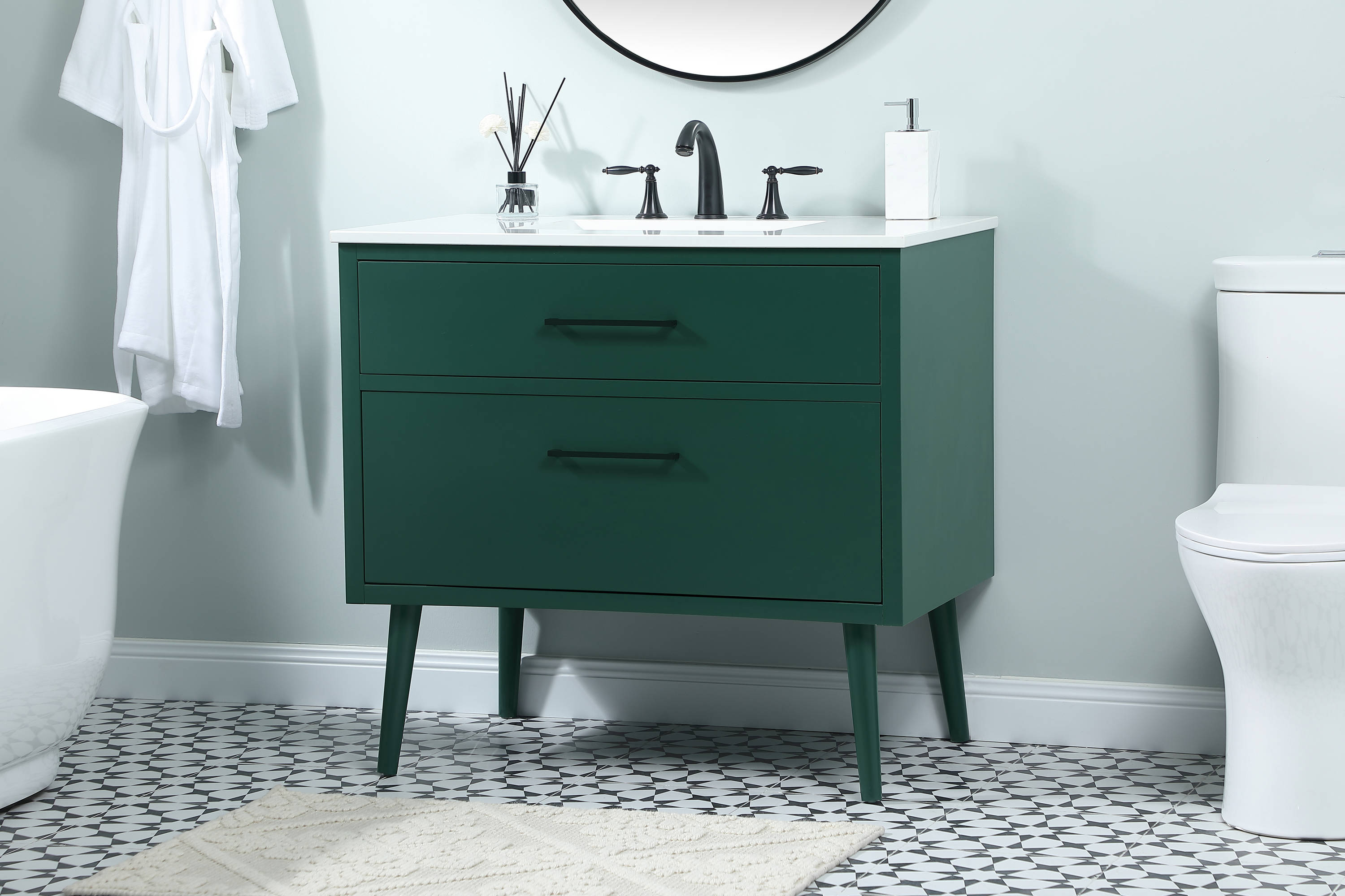 Elegant Decor HF123108MGN Bath-Vanity-Combo - View #3