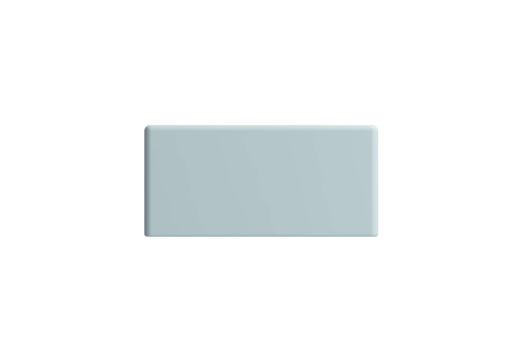 Milano Matte Ice Blue Ceramic Wall-Mount Rectangular Sink, 14.5-Inches