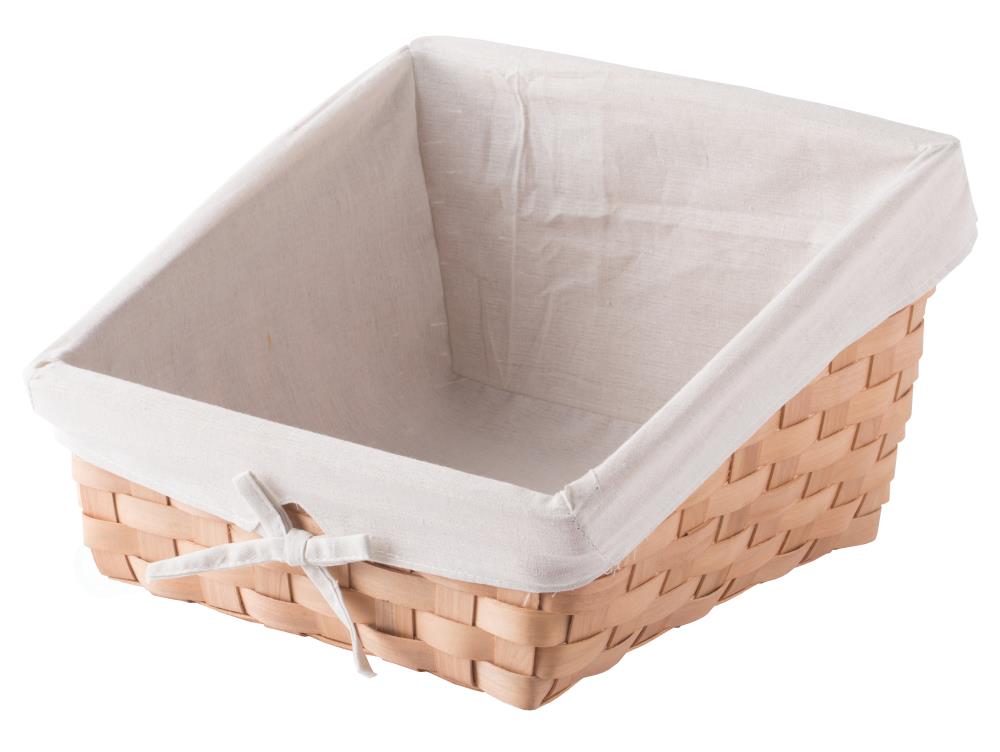Vintiquewise QI003502.L ( 9-in W x 4-in H x 9-in D ) Natural Wood Basket