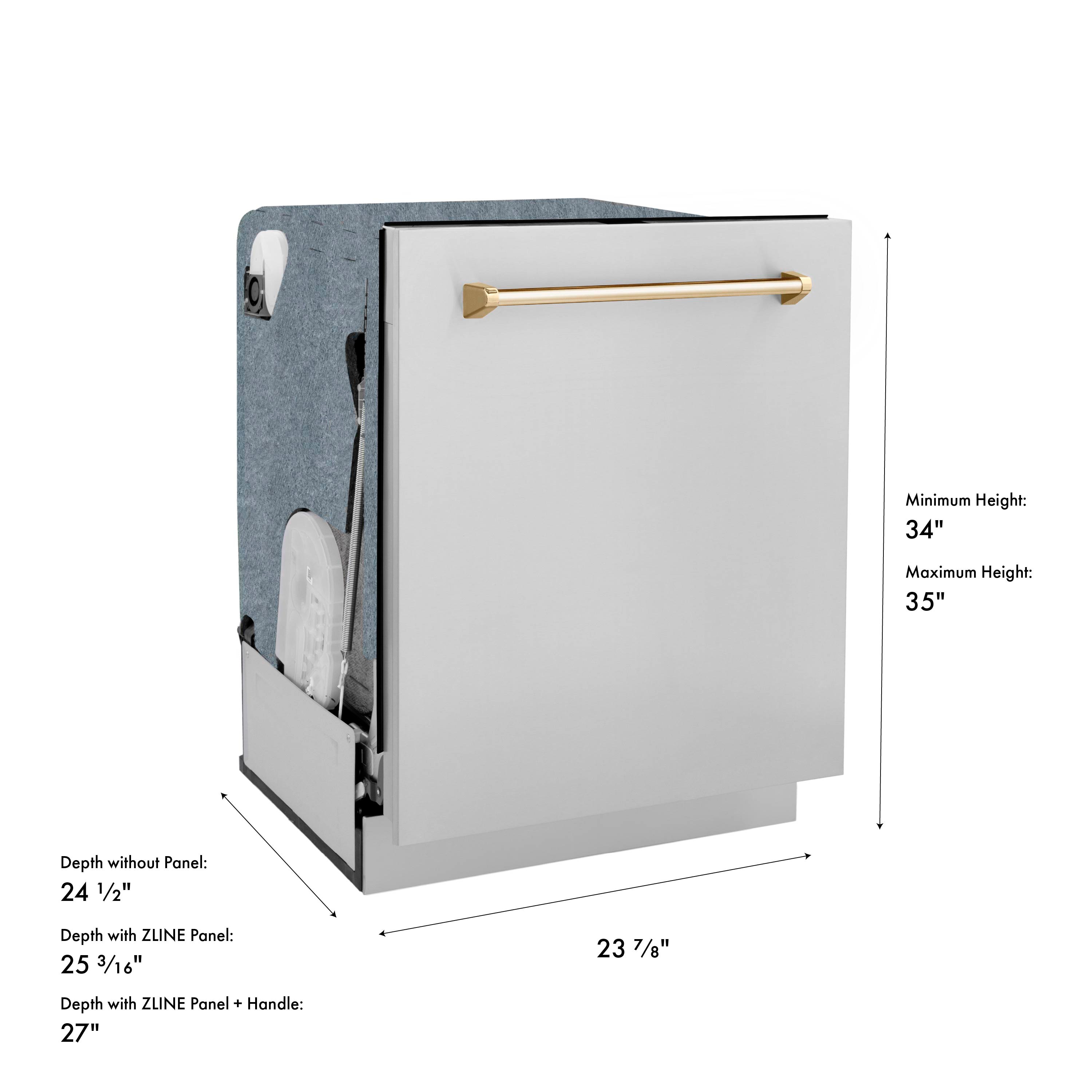 ZLINE KITCHEN & BATH DWMTZ-304-24-G Builtin-Dish - View #4
