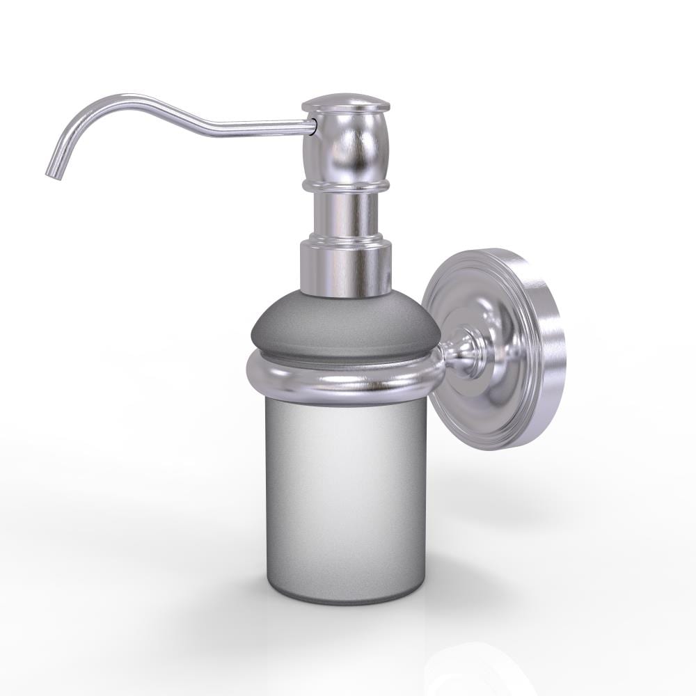 Allied Brass PR-60-SCH Prestige Regal Satin Chrome 5-oz. Capacity Wall-mount Soap and Lotion Dispenser