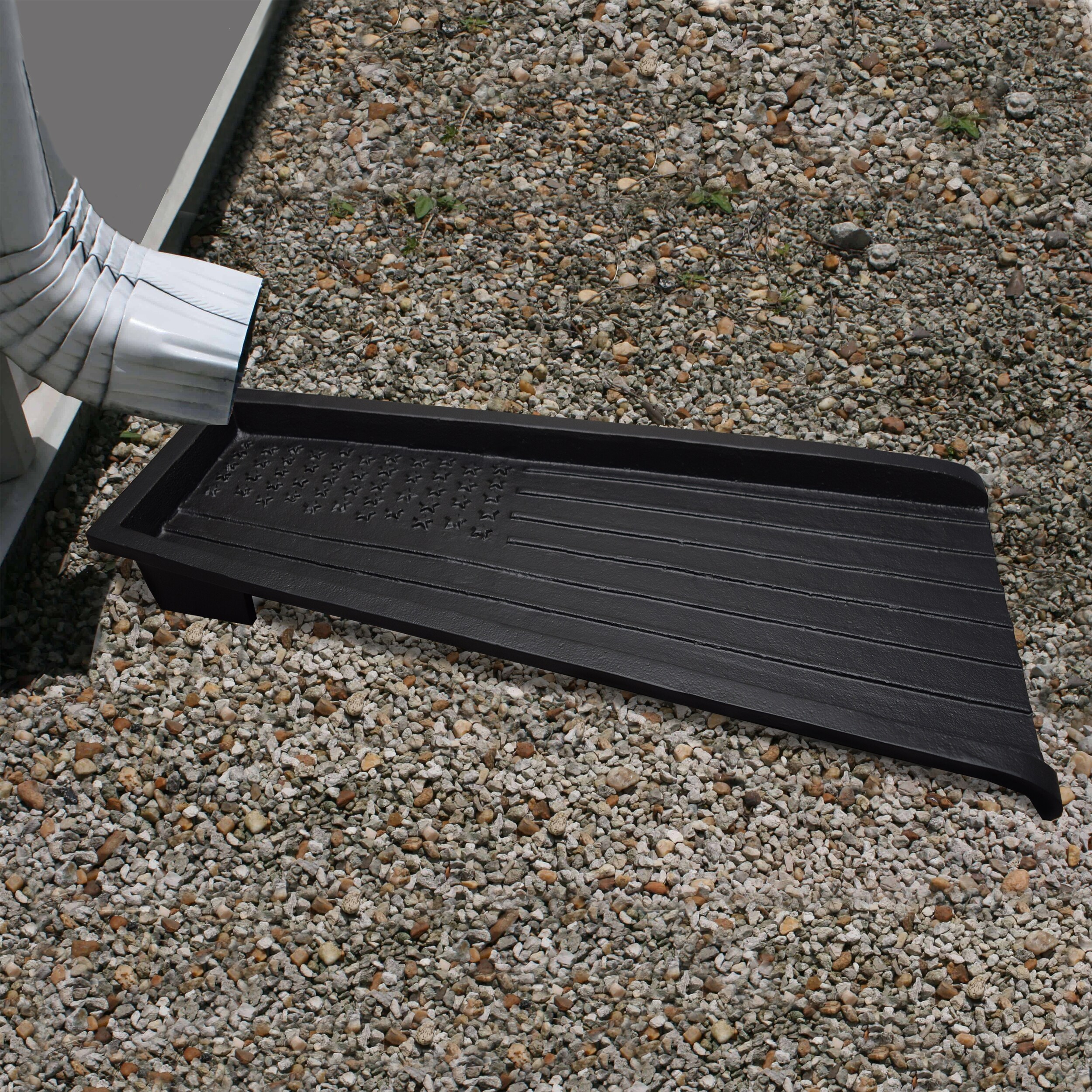 Rubberific Rubber 21.5-in Black Splash Block in the Downspouts & Components  department at