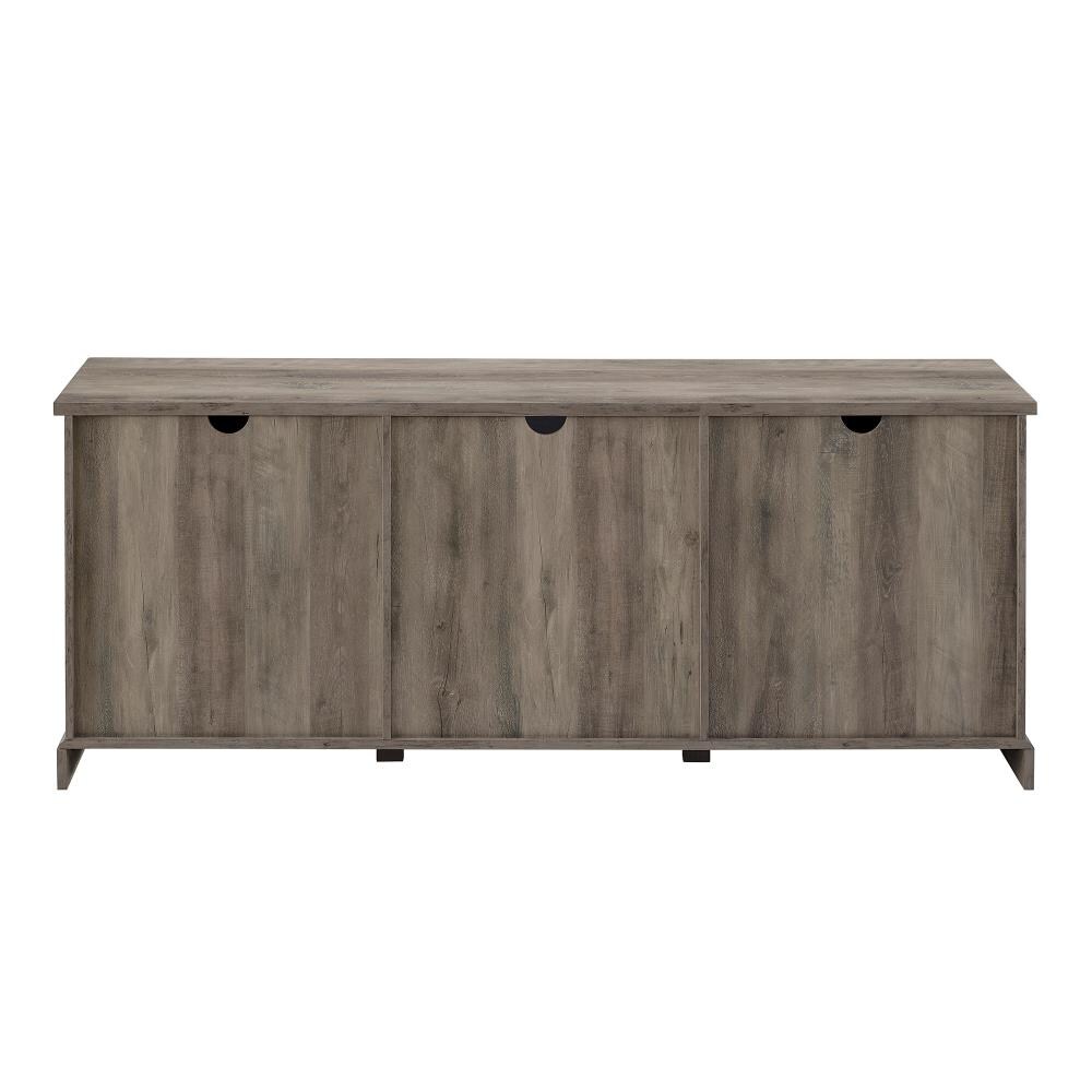Walker Edison Transitional Gray Wash TV Stand (Accommodates TVs up to ...