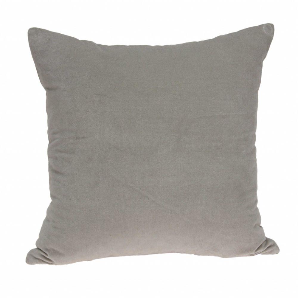 HomeRoots 334007 Jordan Gray Standard Cotton Viscose Blend Pillow Case